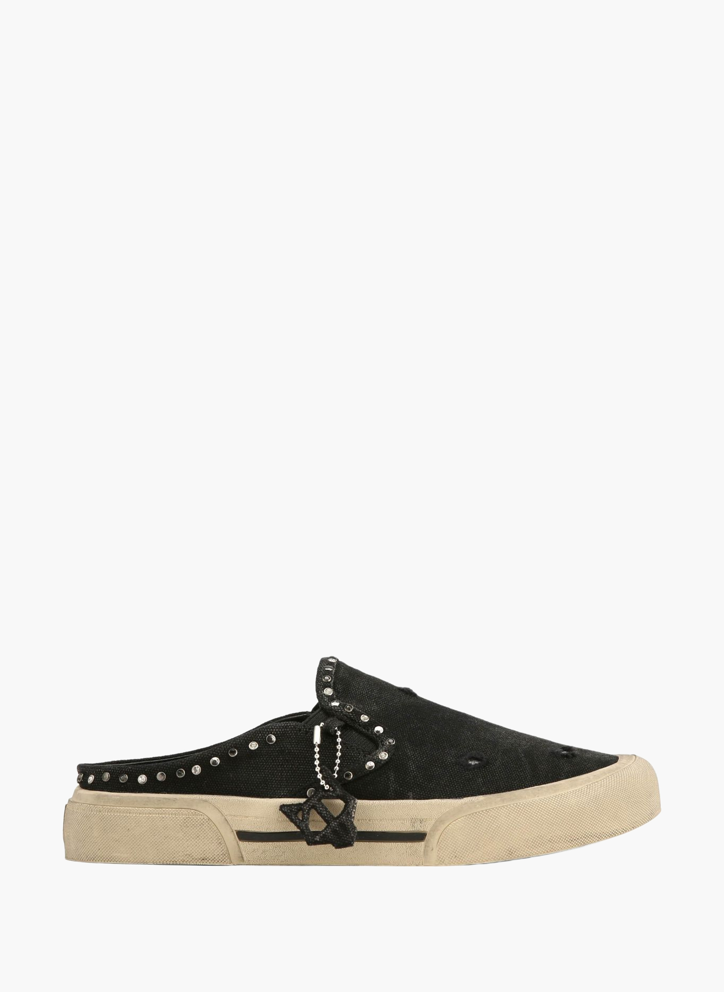 Militaire sneakers van canvas NAKED WOLFE Zwart
