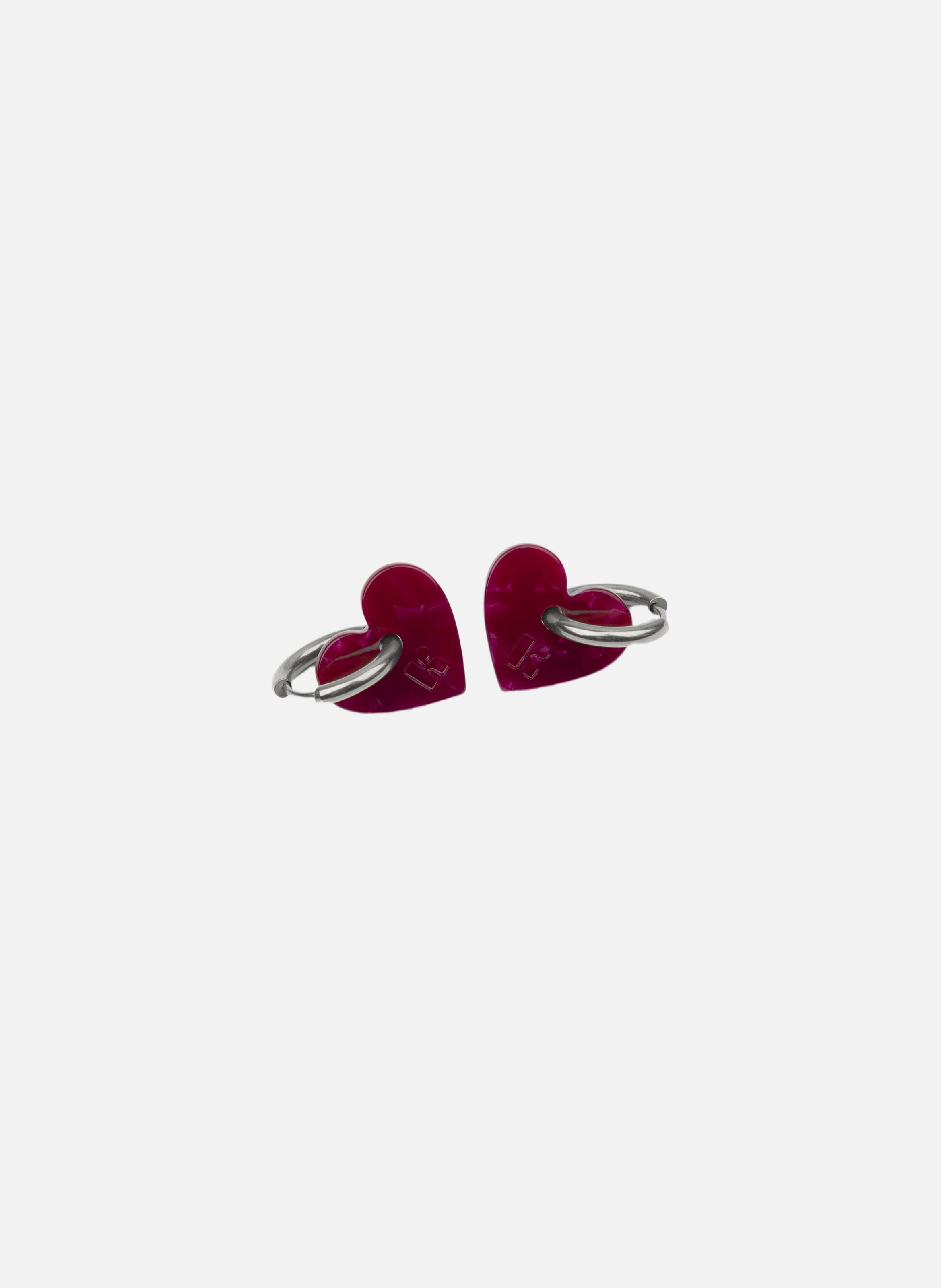 Boucles d'oreilles lova lova avec anneaux en acier inoxydable argenté  Cerise