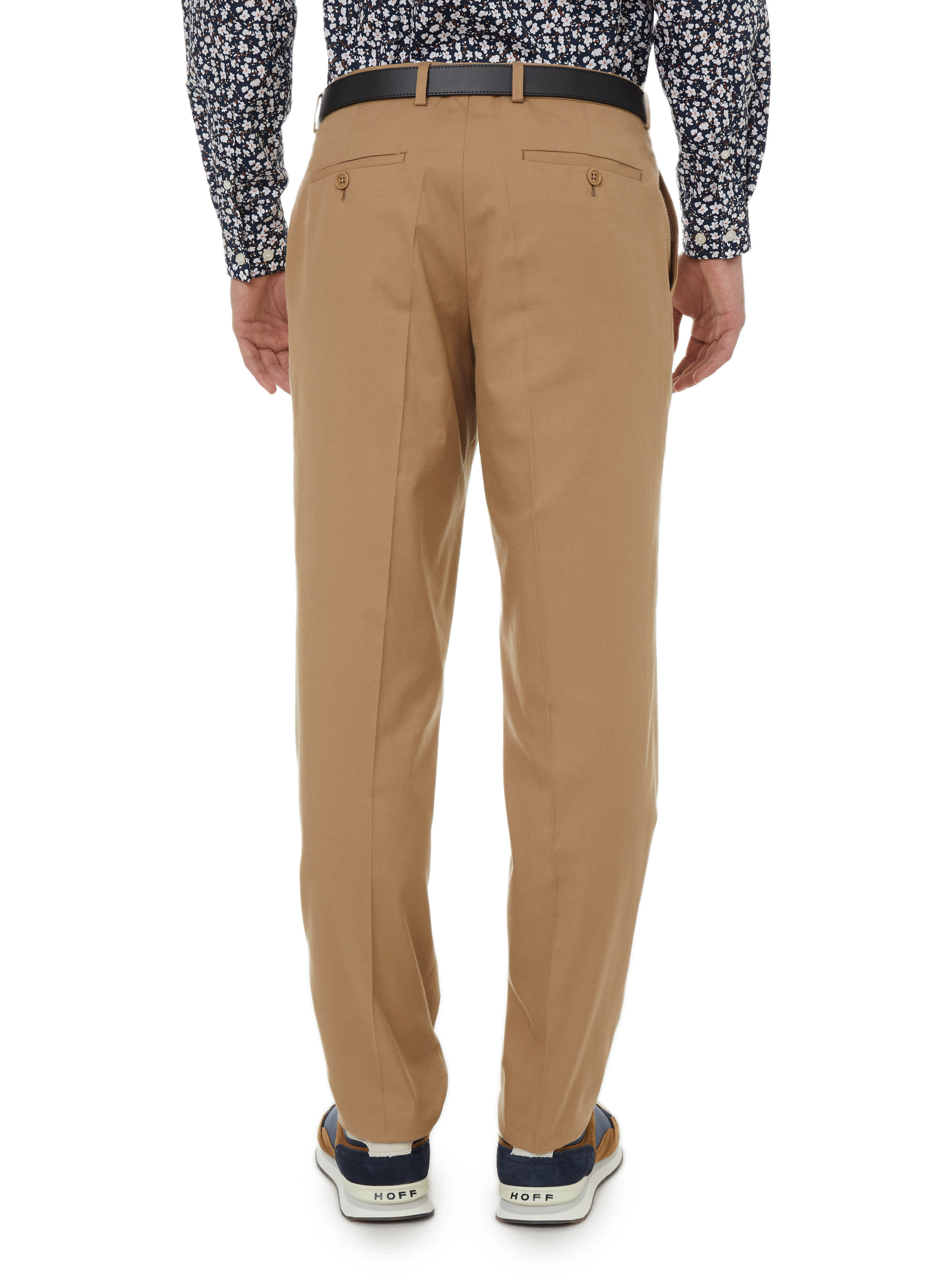 Pantalon slim en coton SAISON 1865 Beige
