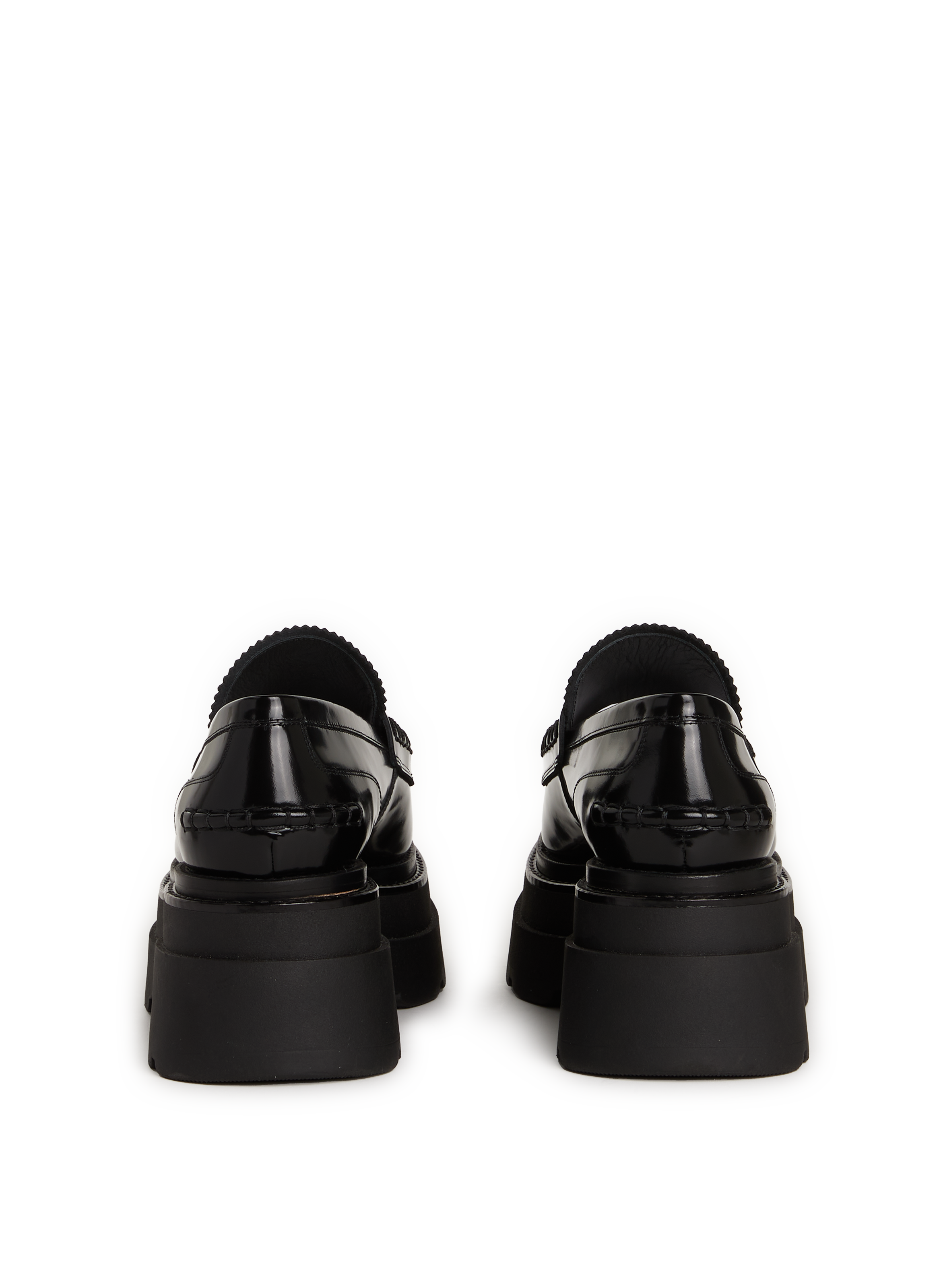 Mocassins compensé en cuir ALEXANDER WANG Noir