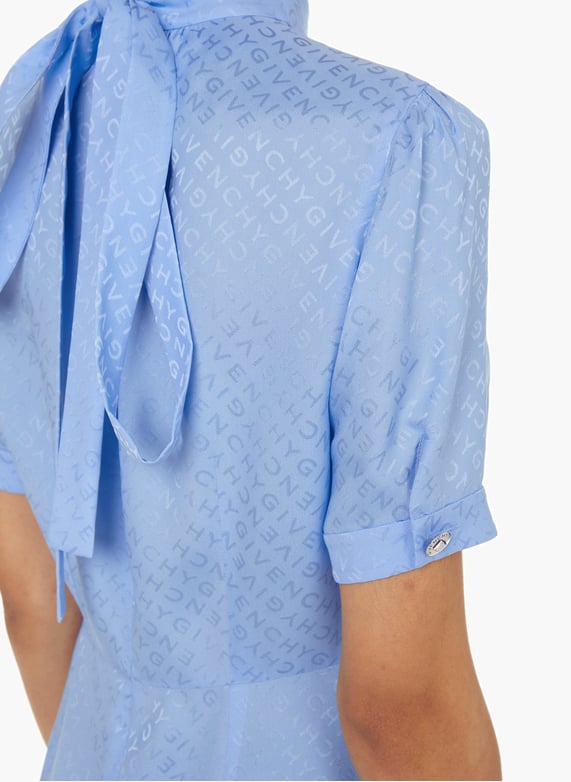 Monogram silk dress Blue Givenchy - Women | Printemps.com Monogram silk dress Blue Givenchy - Women | Printemps.com