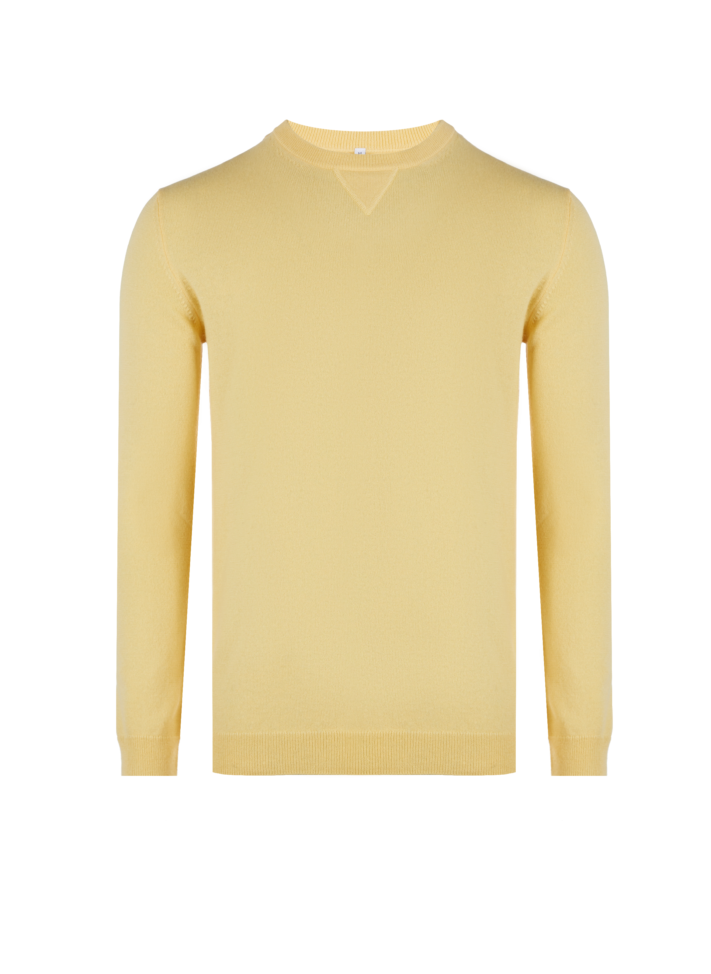 Pull col rond en cachemire AU PRINTEMPS PARIS Jaune