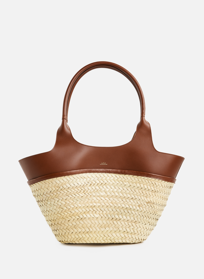 APC Leather and Straw Basket