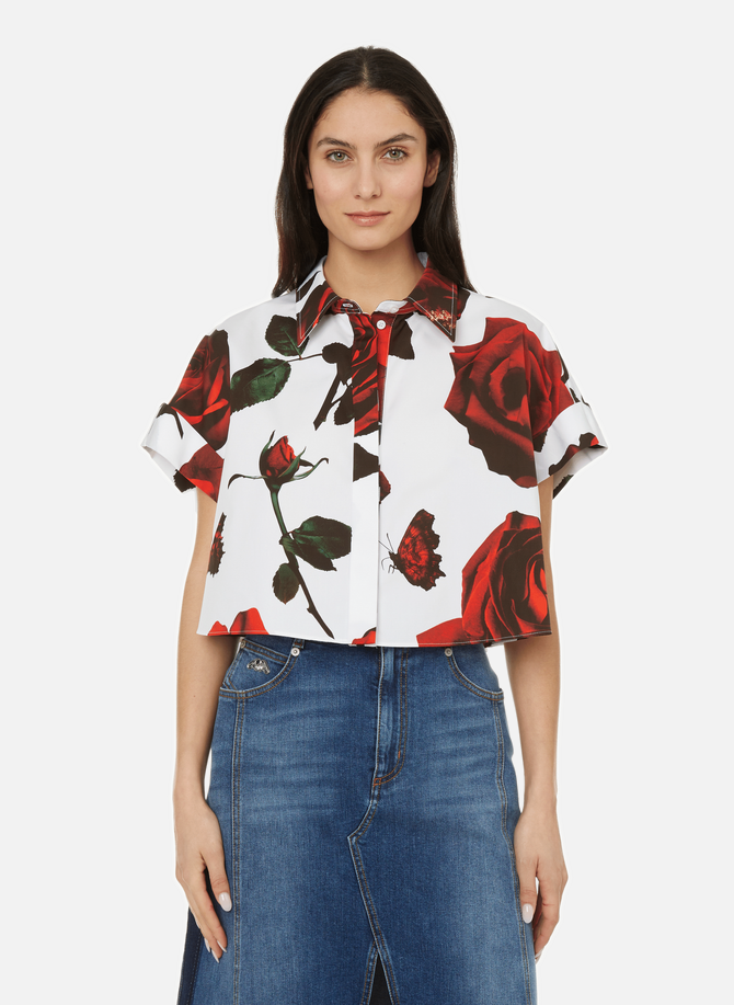 Cropped patterned shirt ALEXANDER MCQUEEN