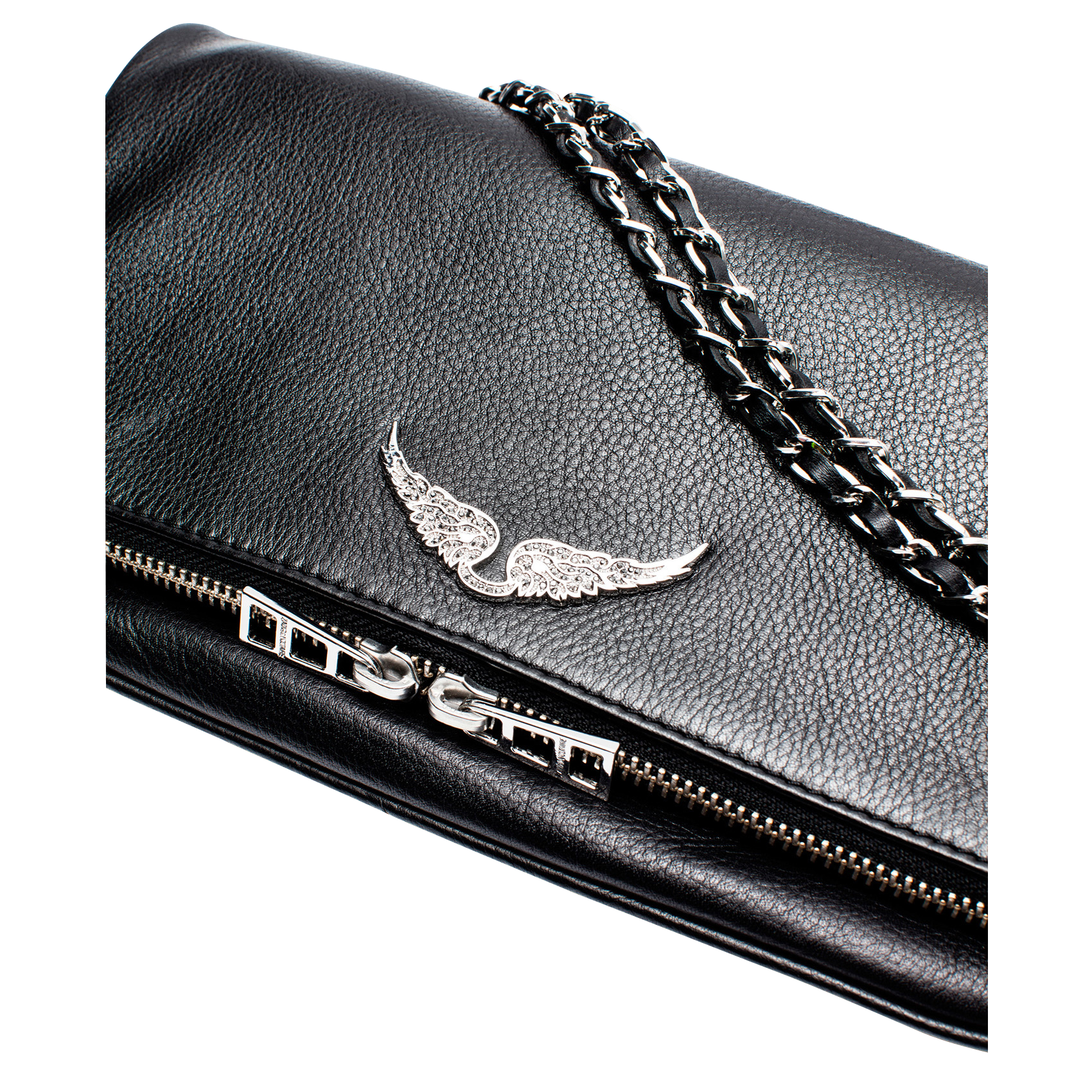 Pochette en cuir rock ZADIG&VOLTAIRE Noir