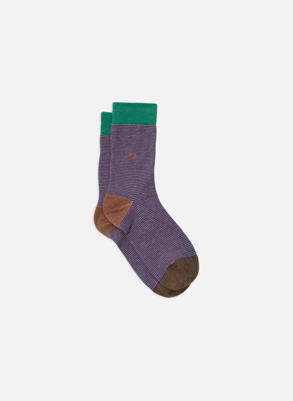 Chaussettes en coton peigné rayées Bleu by BILLYBELT BILLYBELT Chaussettes en coton peigné rayées Bleu