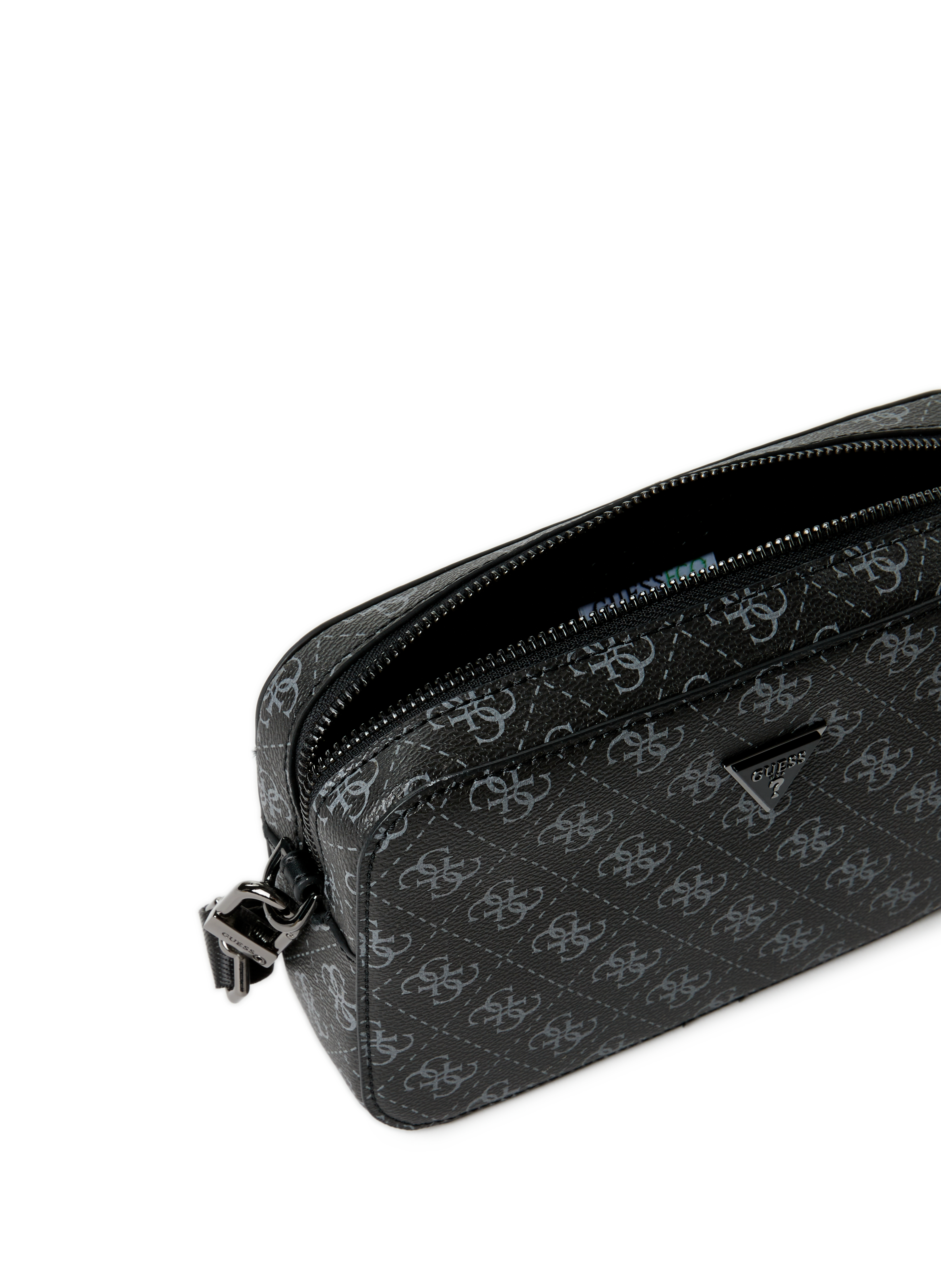 Printed crossbody bag GUESS Black