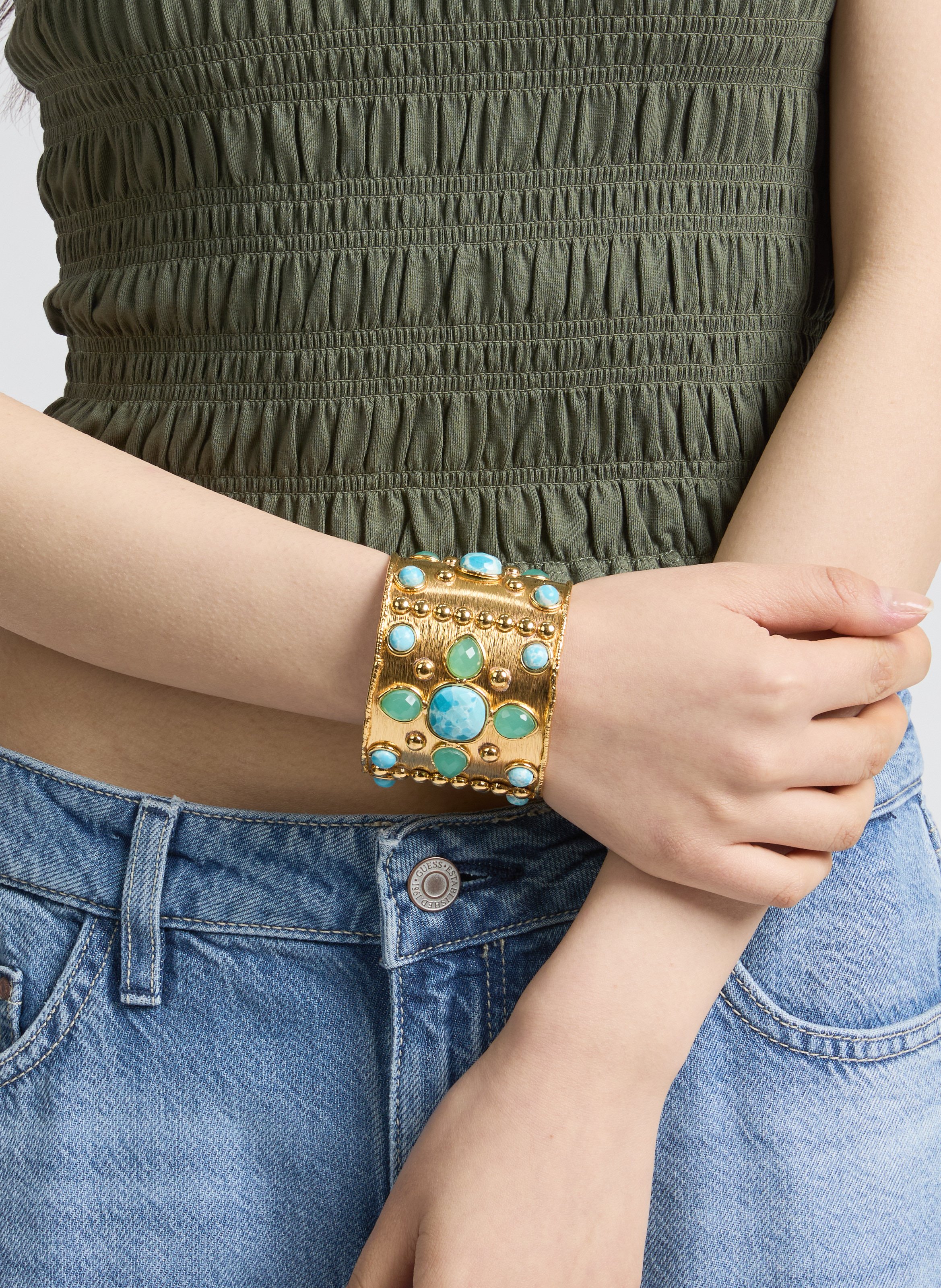 Manchette Berbère  SYLVIA TOLEDANO Bleu