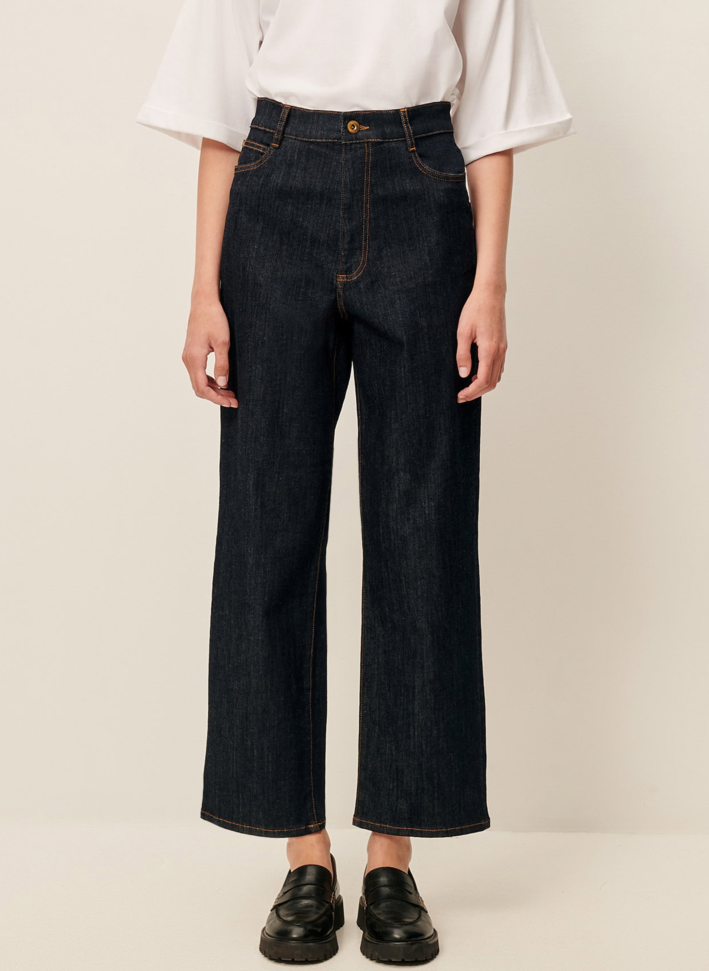 Jean brut taille haute bay cruise SESSUN Bleu