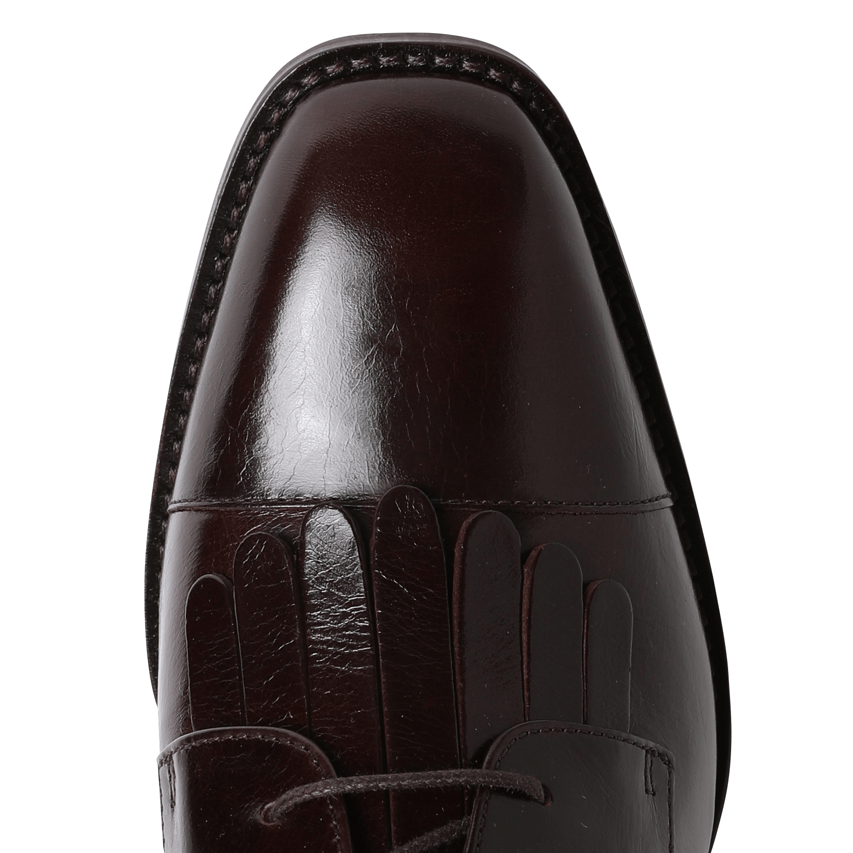 Mocassins vernis à talons en cuir viva MAISON 123 Marron