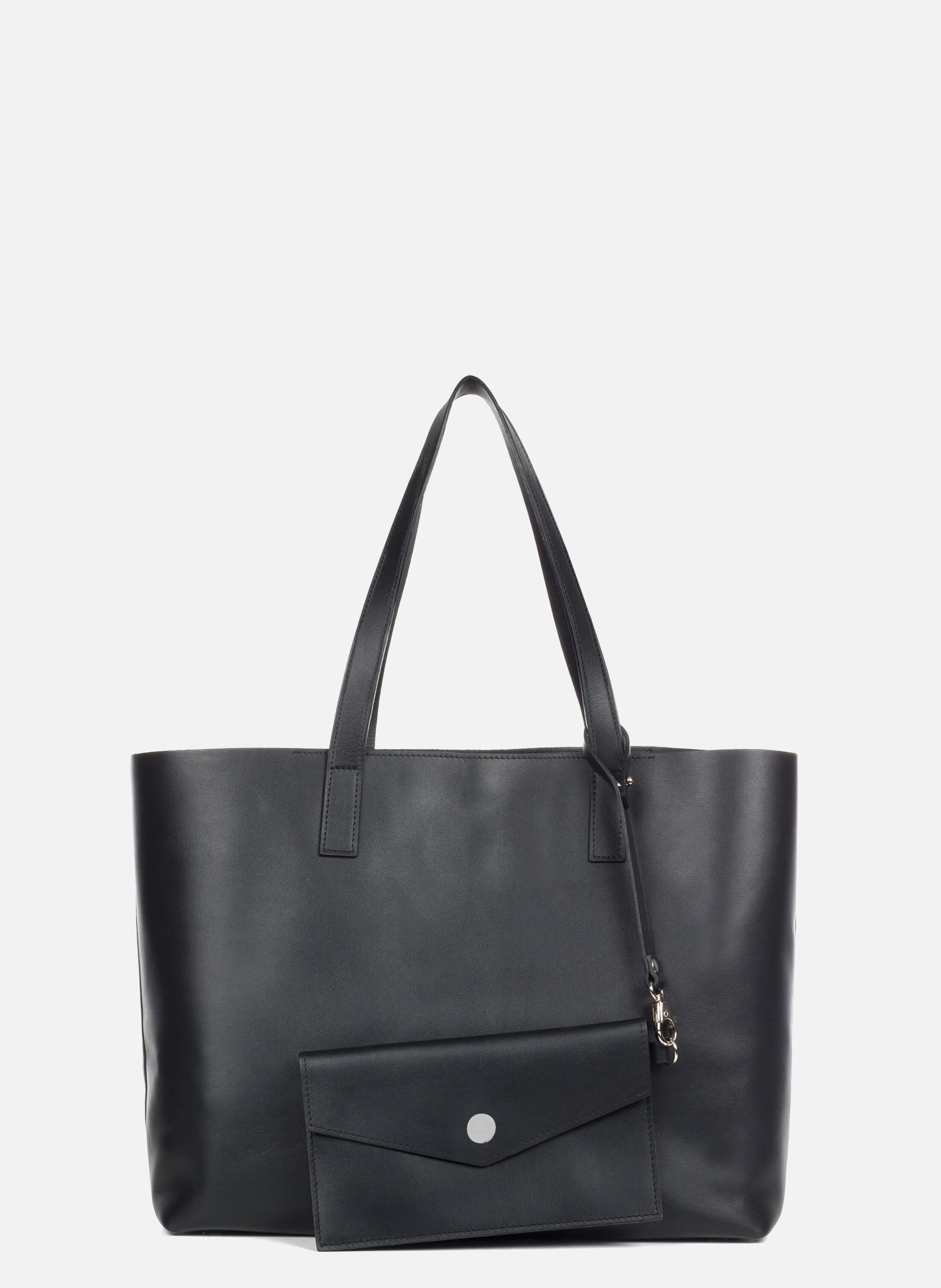 Sac cabas cuir lisse JULES & JENN Noir