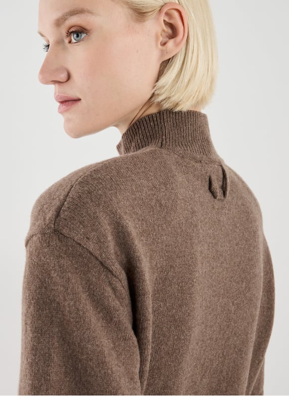 The castagne knit dress in wool and cashmere Brown Jacquemus - Women | Printemps The castagne knit dress in wool and cashmere Brown Jacquemus - Women | Printemps