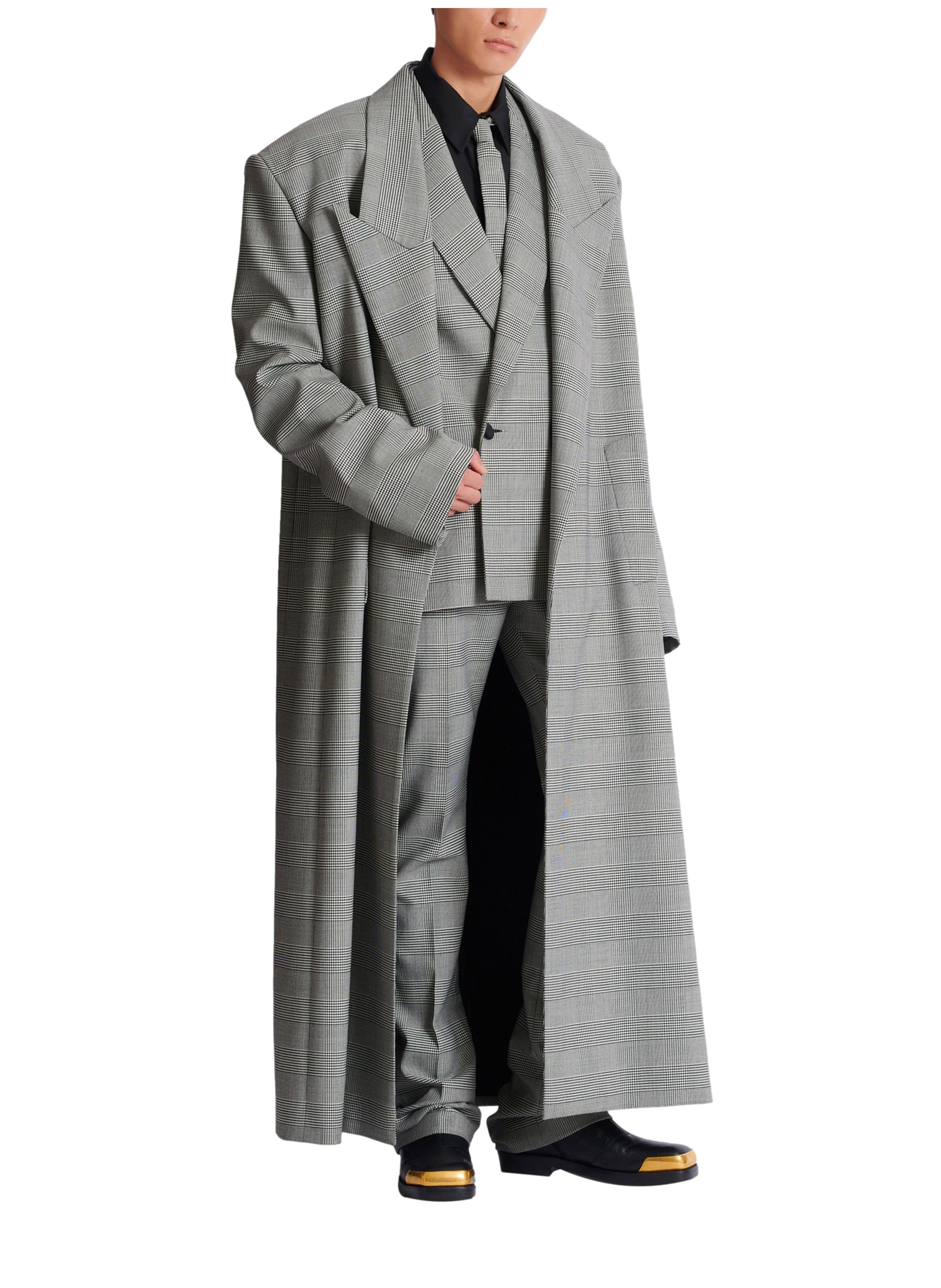 Blazer 2 boutons prince de galles BALMAIN Noir