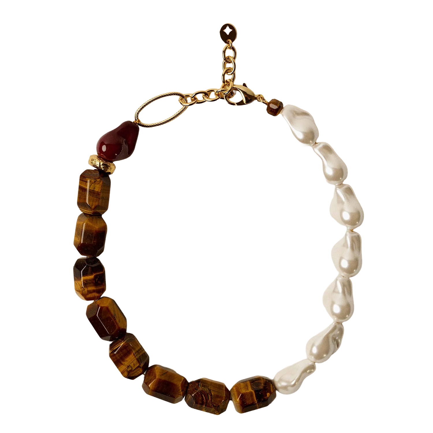 Collier à perles en laiton recyclé mélangé vylie SESSUN Rouge