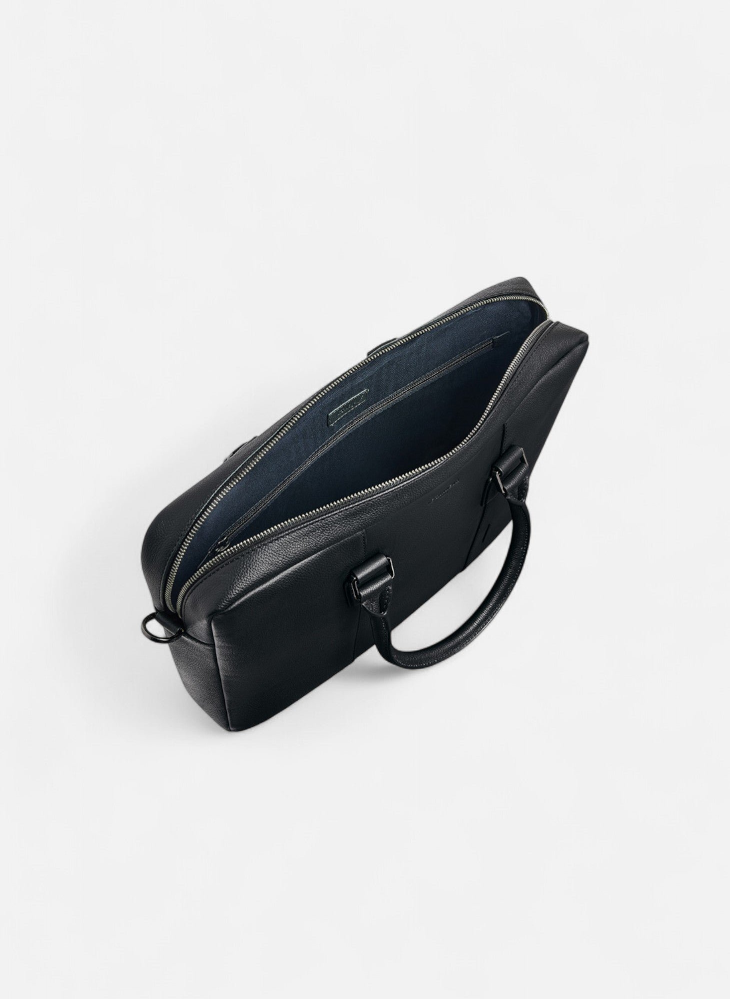 Porte documents 14" marceau en cuir grainé petit modèle LE TANNEUR Noir