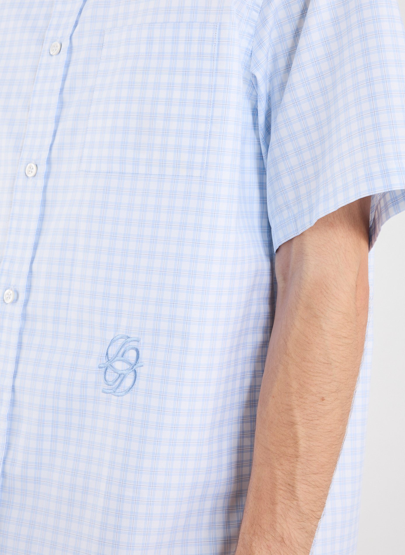 The checked cotton shirt DROLE DE MONSIEUR Blue