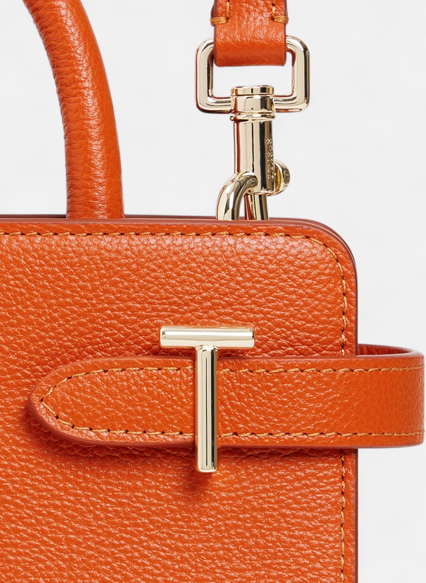 Petit sac à main emilie en cuir grainé LE TANNEUR Orange