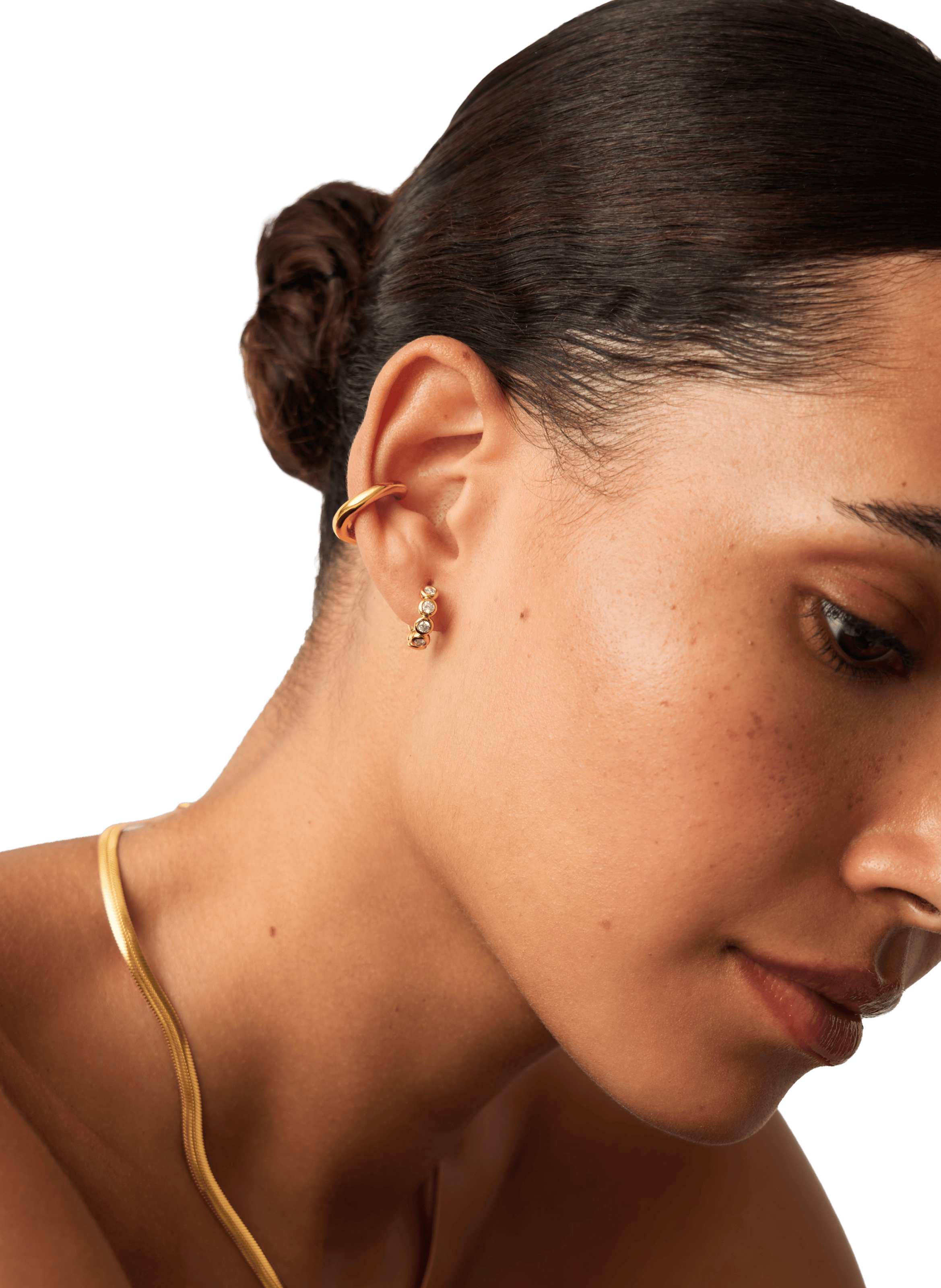 Hoops set with stones MISSOMA White