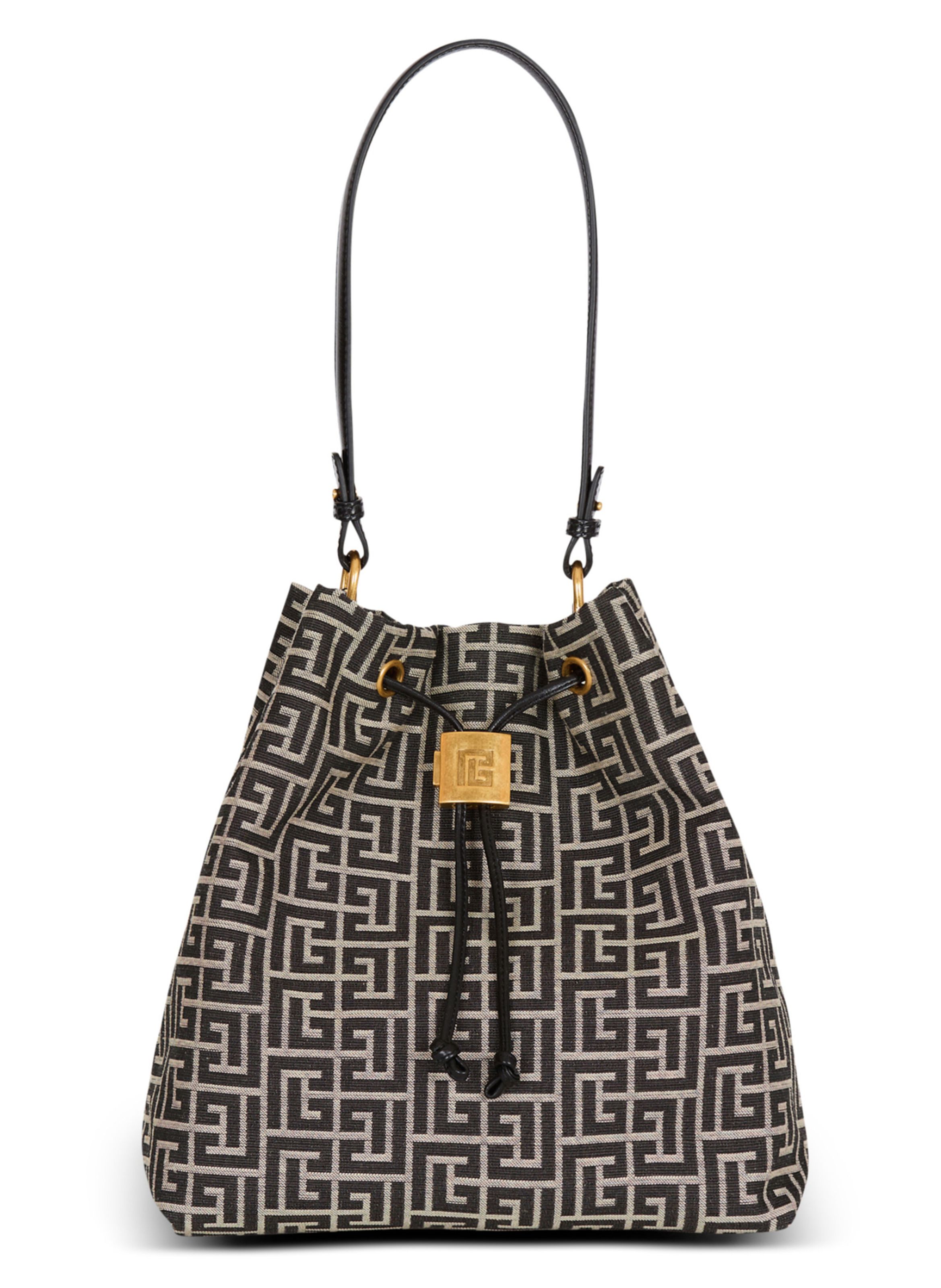 Sac à dos pulse en jacquard monogramme BALMAIN Noir