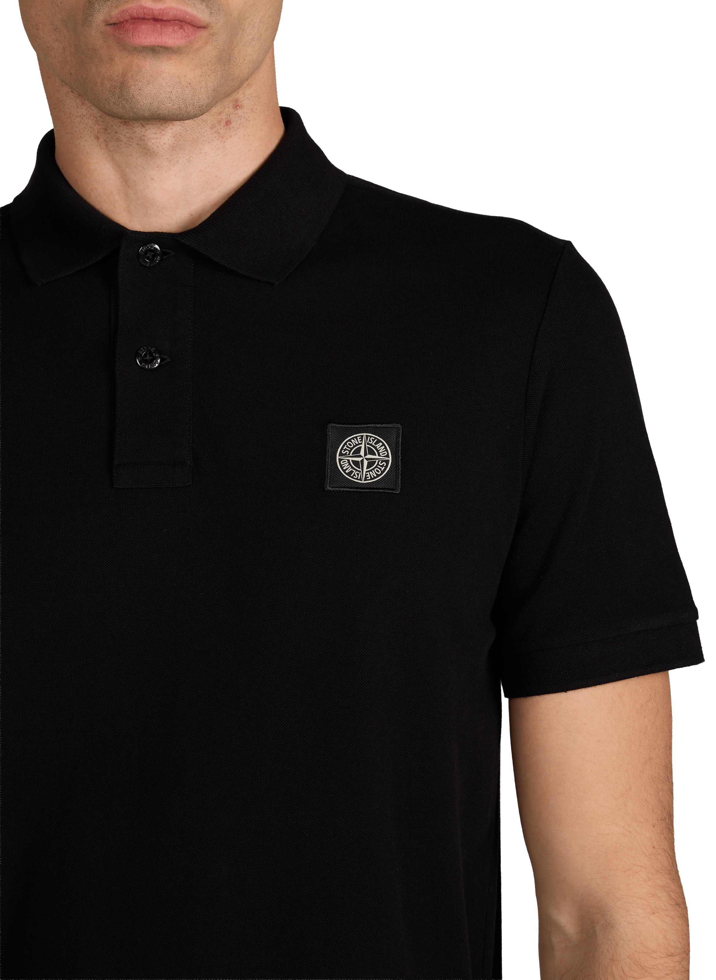  Cotton polo shirt  STONE ISLAND Black