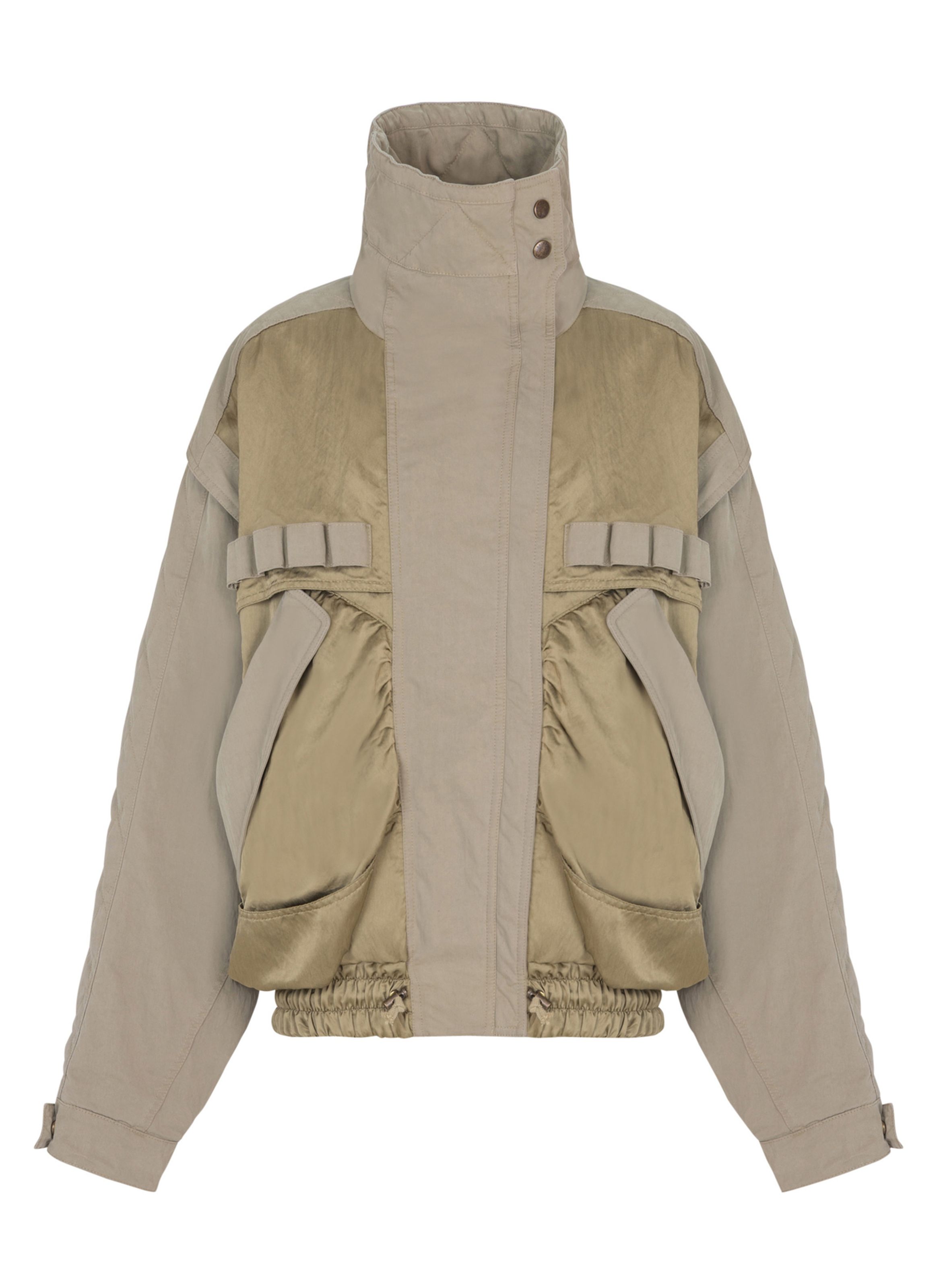Bomber en coton et sergé BALMAIN Vert