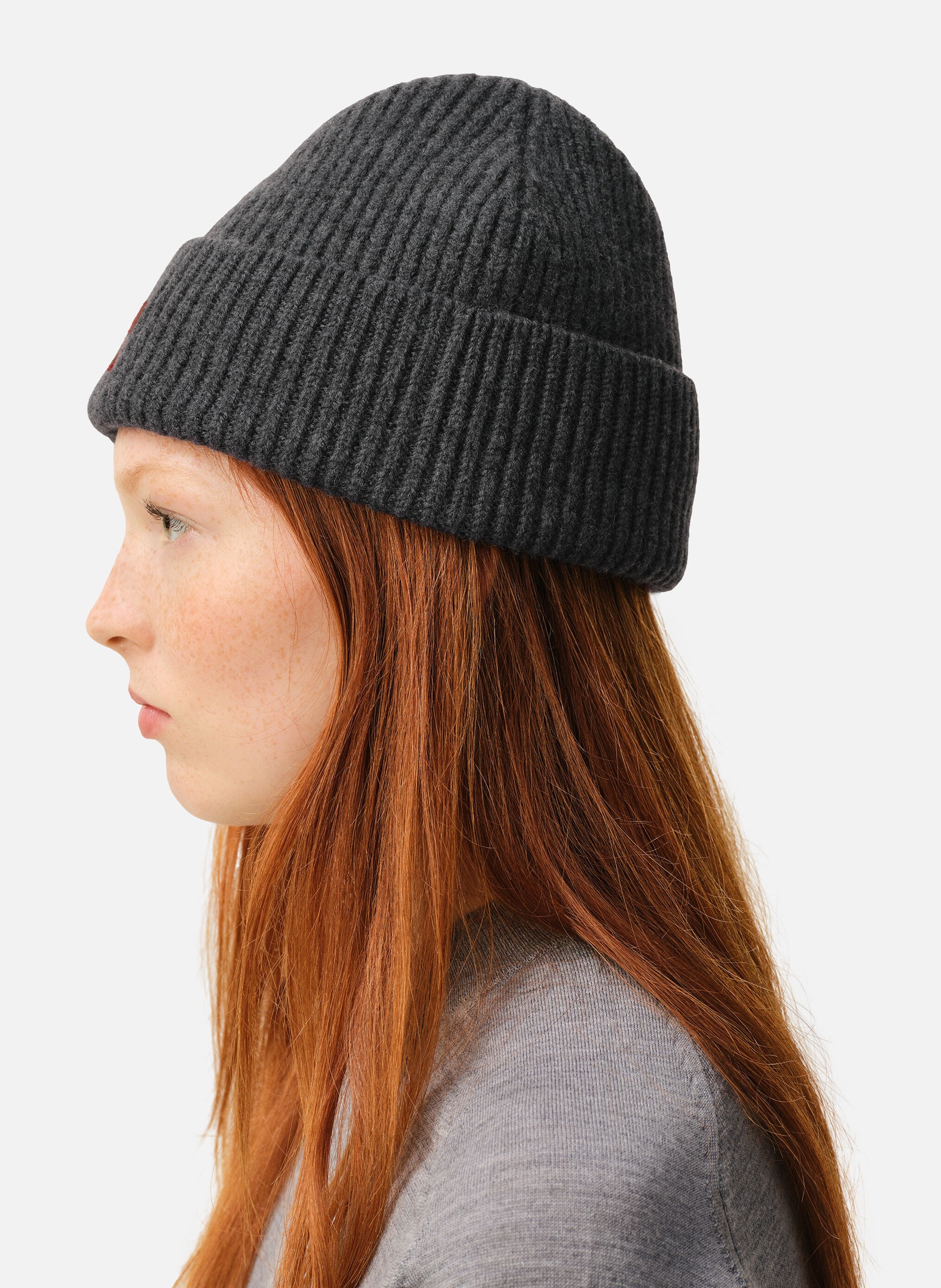 Bonnet Ami de Coeur Rouge unisexe AMI PARIS Gris