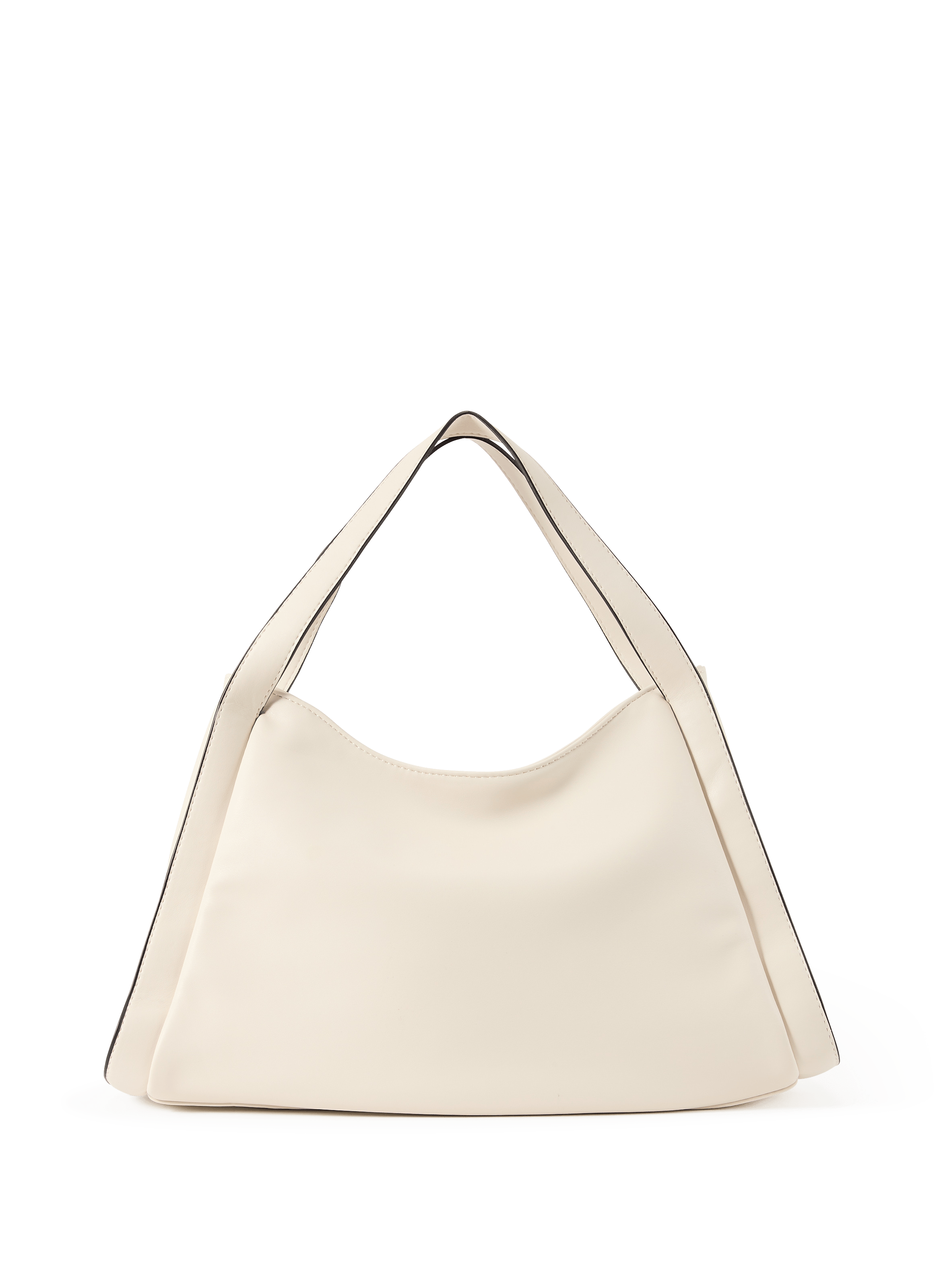 Hobo Handbag in Faux Leather AU PRINTEMPS PARIS Beige