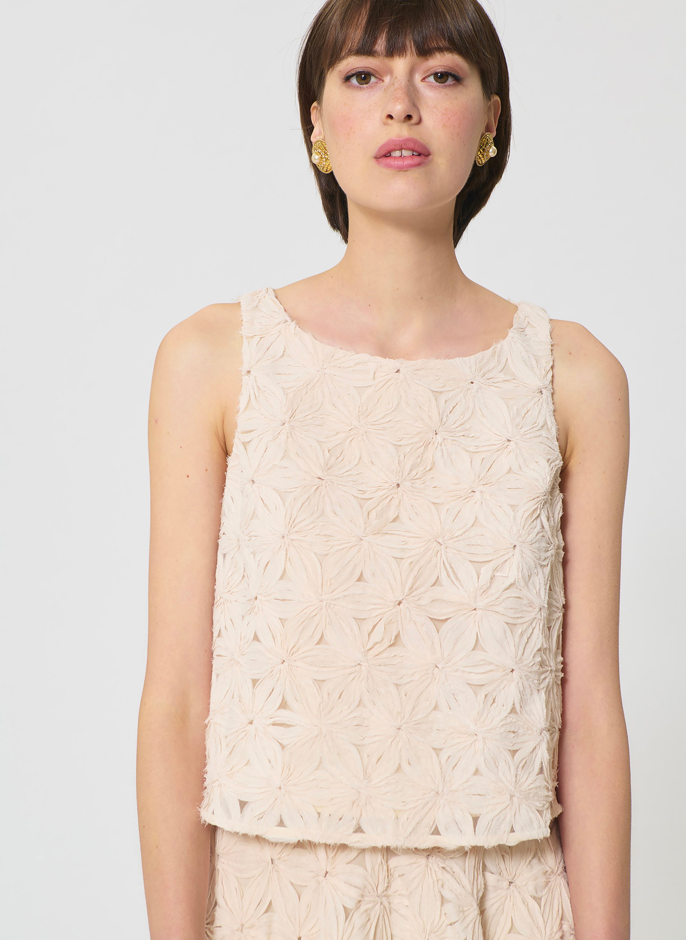 Top tulipe TARA JARMON Beige