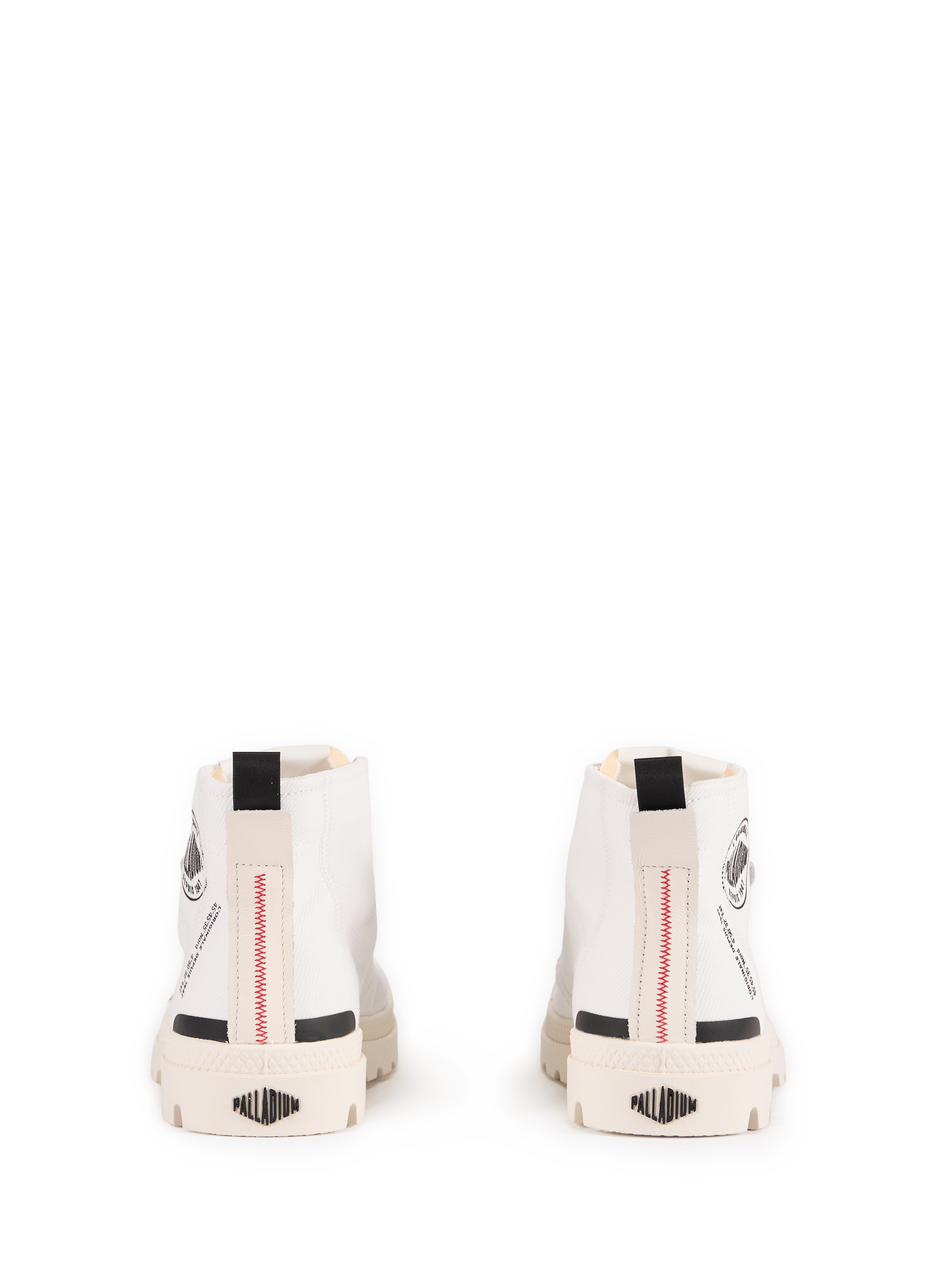 Baskets montantes Pampa Hi Urban en coton et cuir mélangés PALLADIUM Blanc