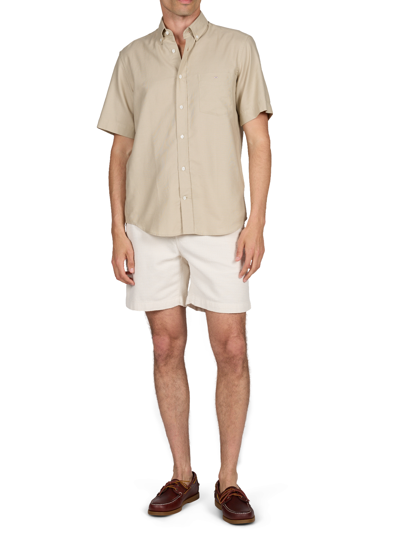 Short droit Chèvre en coton FAGUO Beige