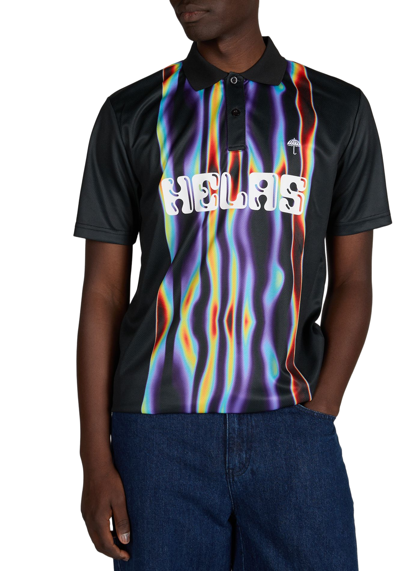 Short-sleeved polo shirt with logo HELAS CAPS