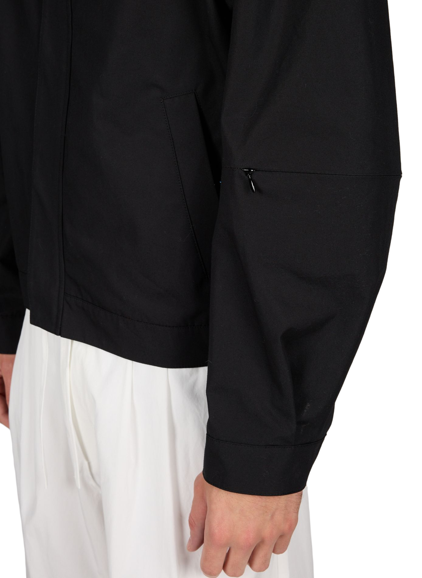 Jacket with a slightly raised collar in cotton AMOMENTO Black