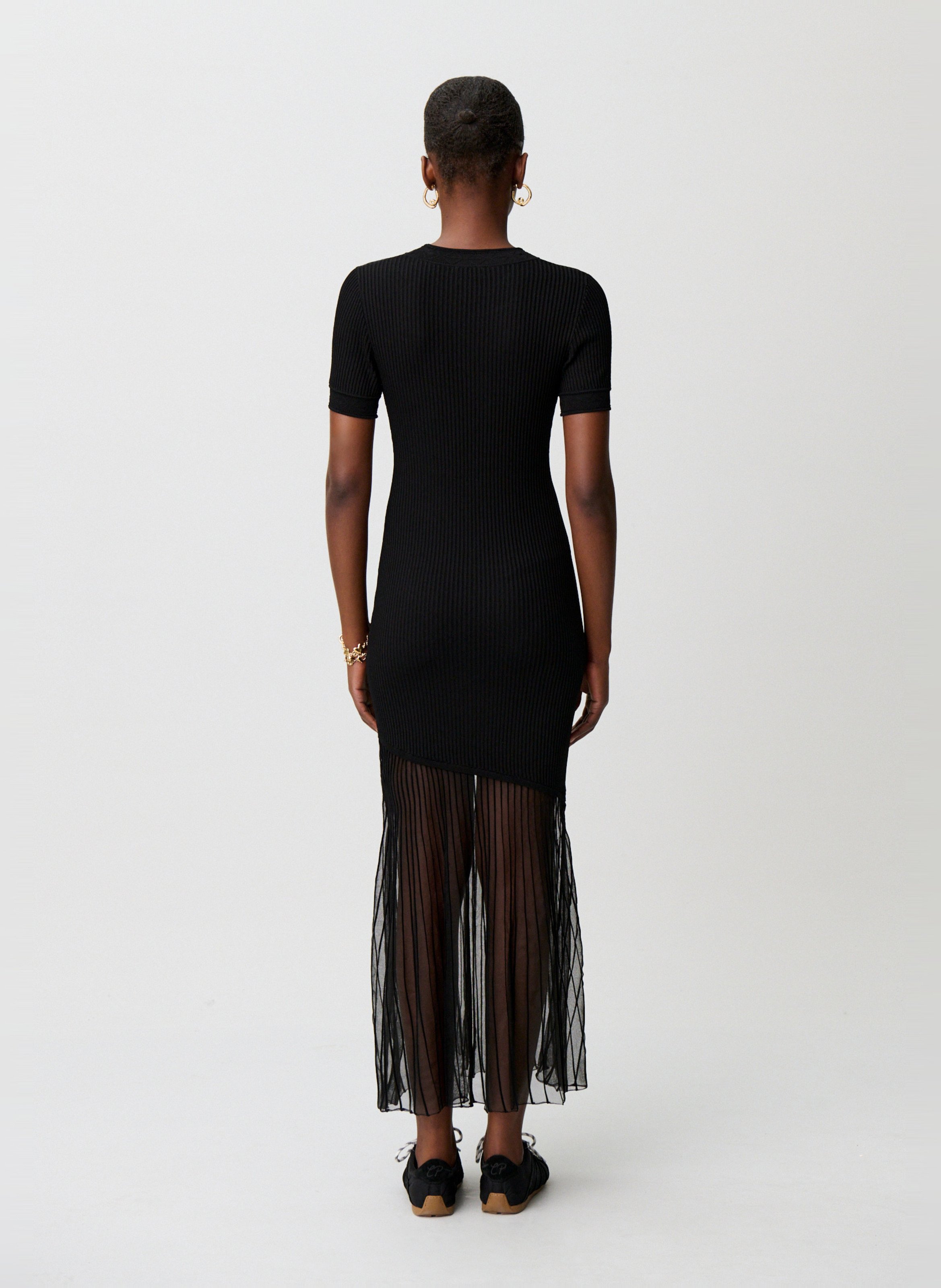 Robe longue ajustée unie CLAUDIE PIERLOT Noir