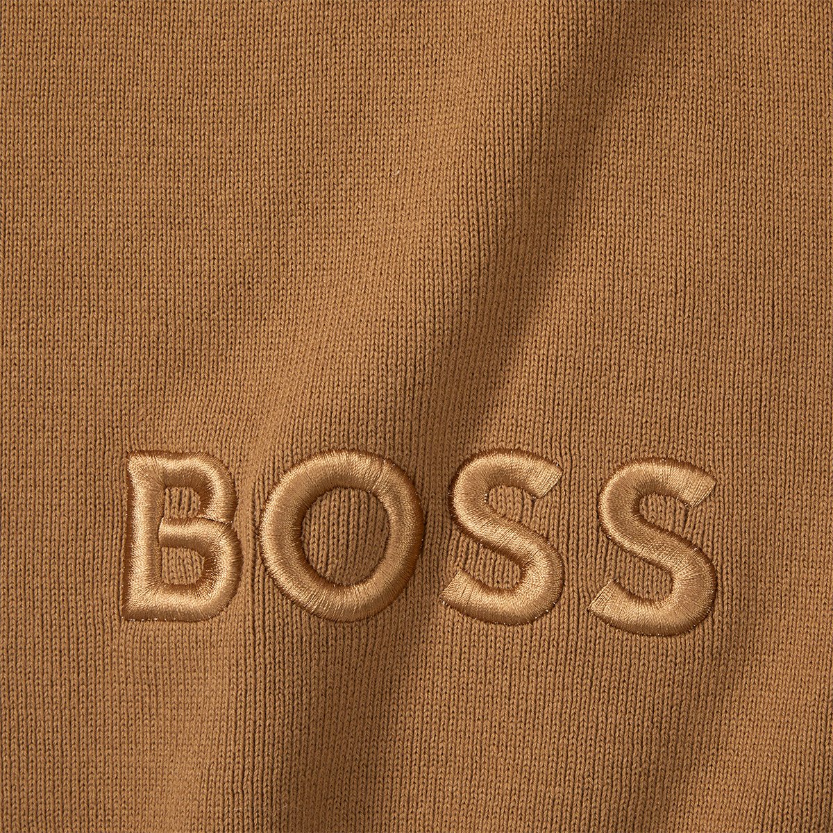 Plaid en coton acrylique, bold logo BOSS HOME Marron