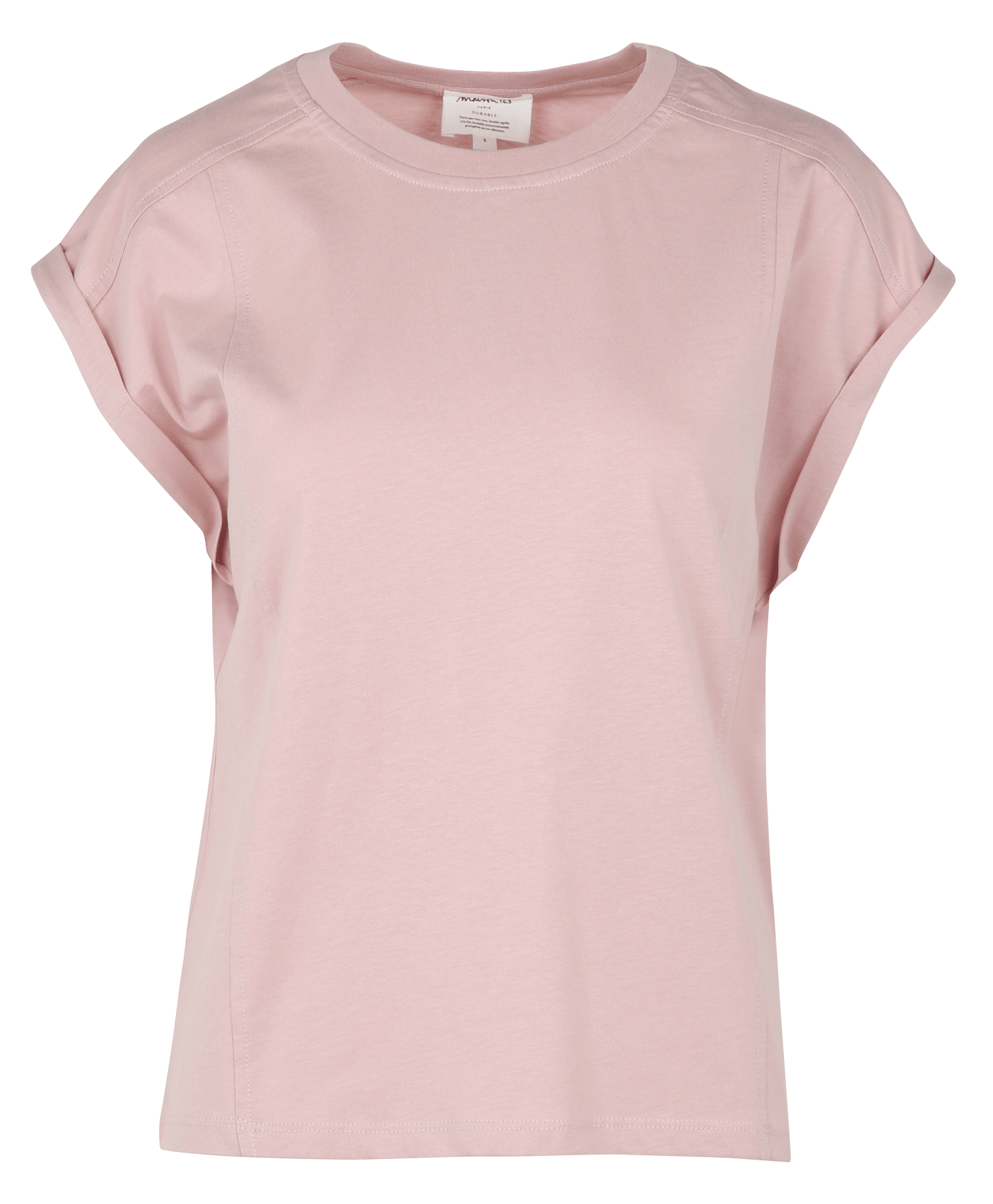 Tee-shirt ample col rond en coton timeo MAISON 123 Rose