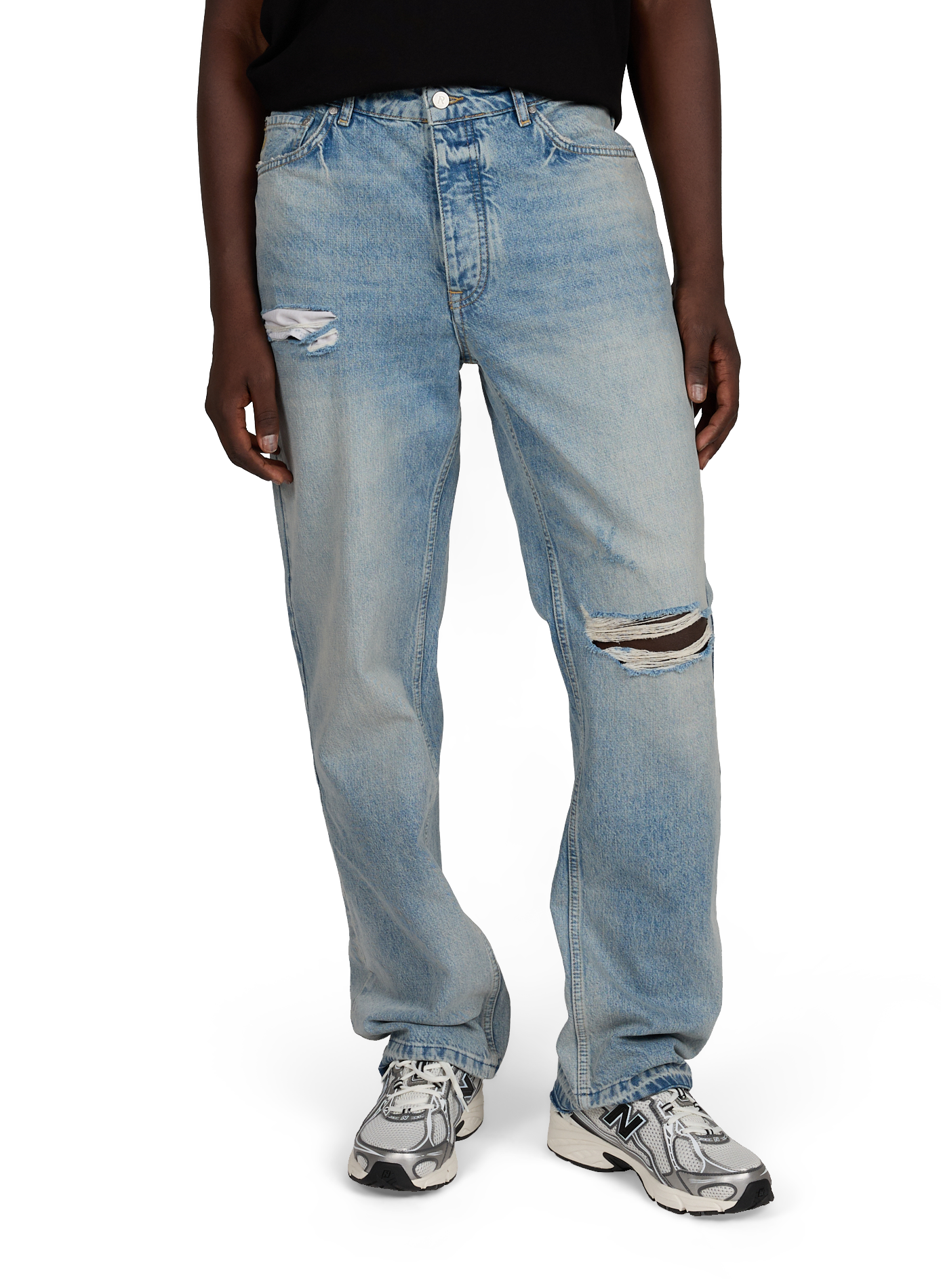 Jean droit en coton REPRESENT Bleu