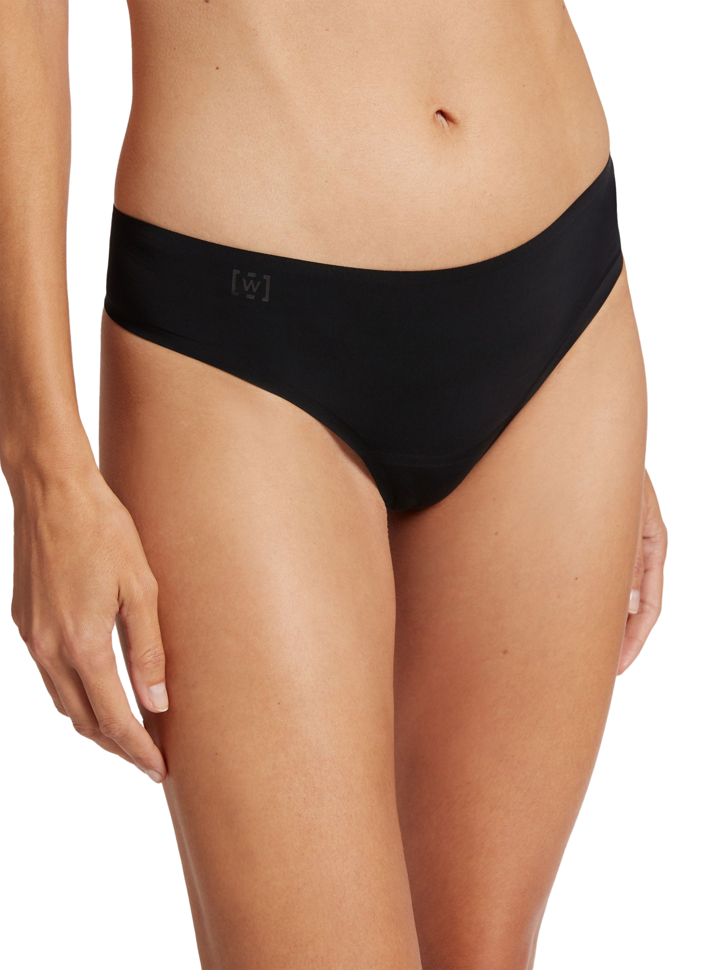 Nahtloses einfarbiges Band WOLFORD Schwarz