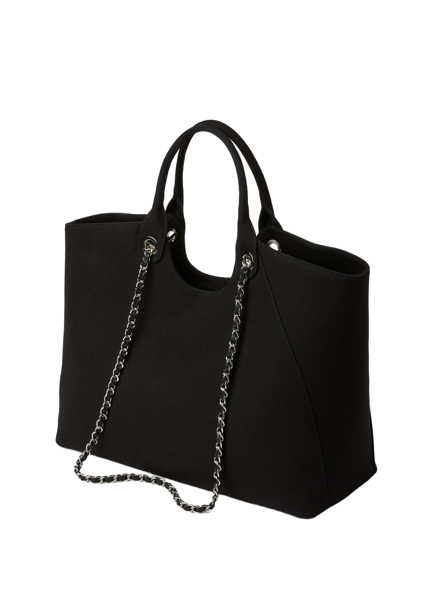 Sac à main imprimé en coton KARL LAGERFELD Noir
