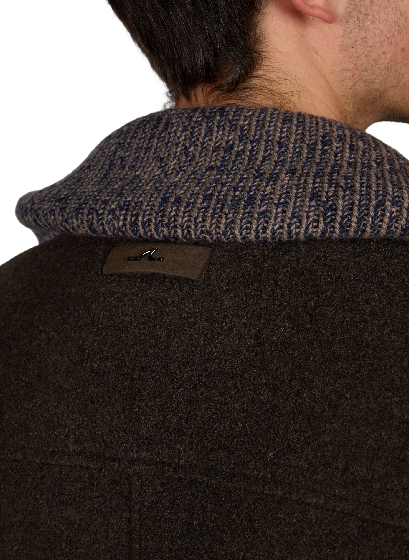 Weite Strickjacke mit Schalkragen aus Wollmischung PAUL & SHARK Braun
