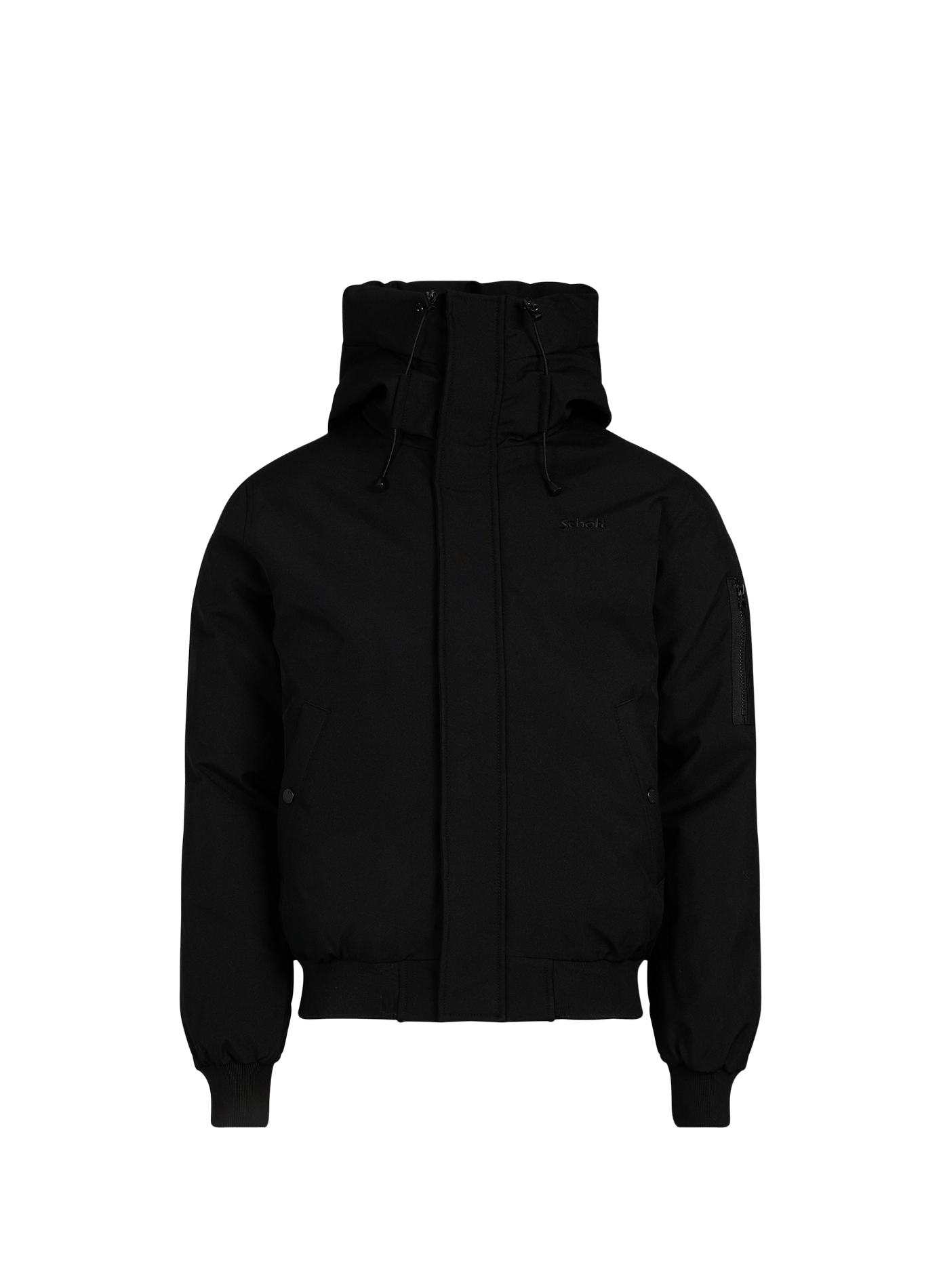 Doudoune oversize à capuche SCHOTT Noir
