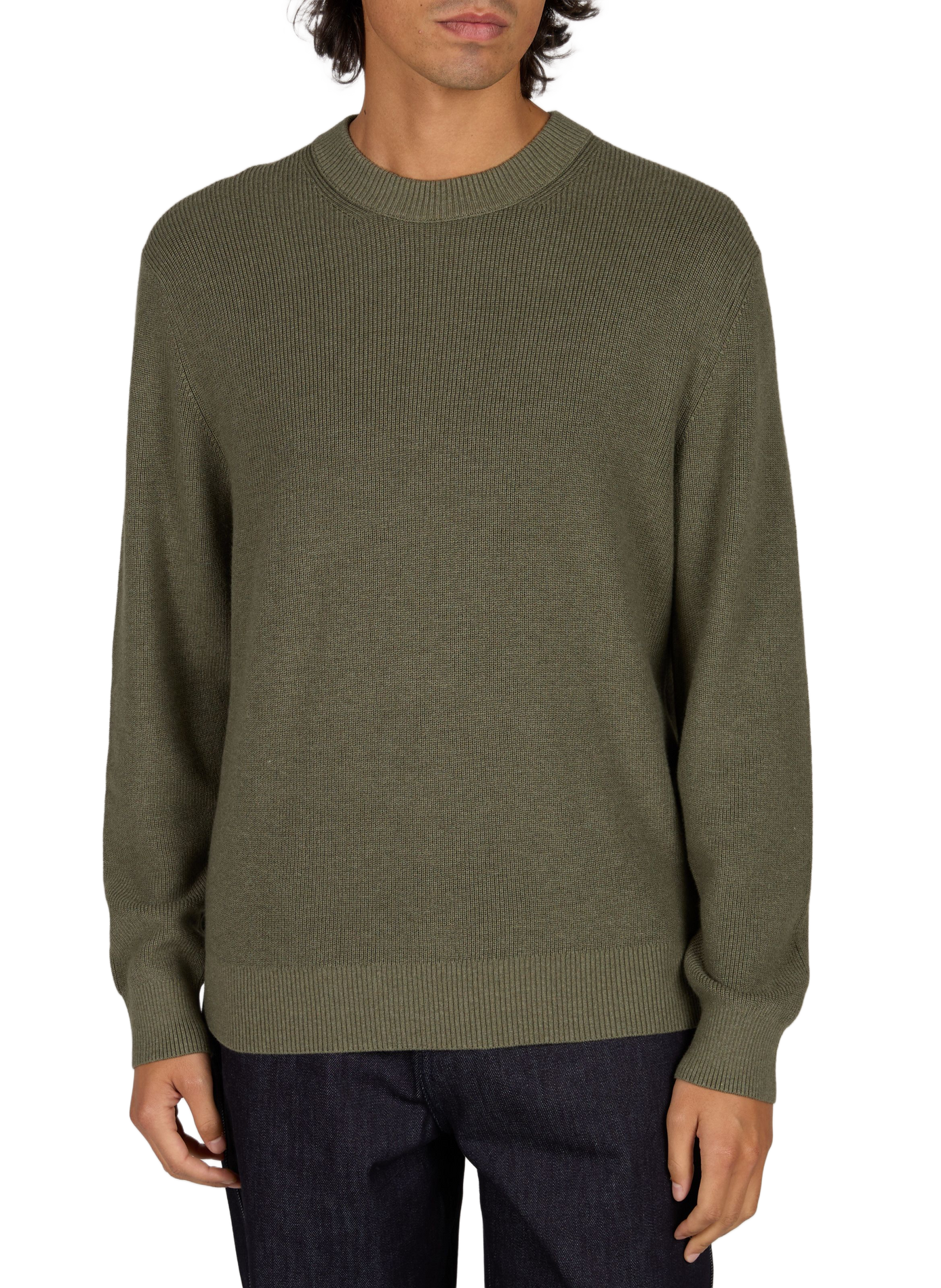 Pull droit uni col rond NN.07 Kaki