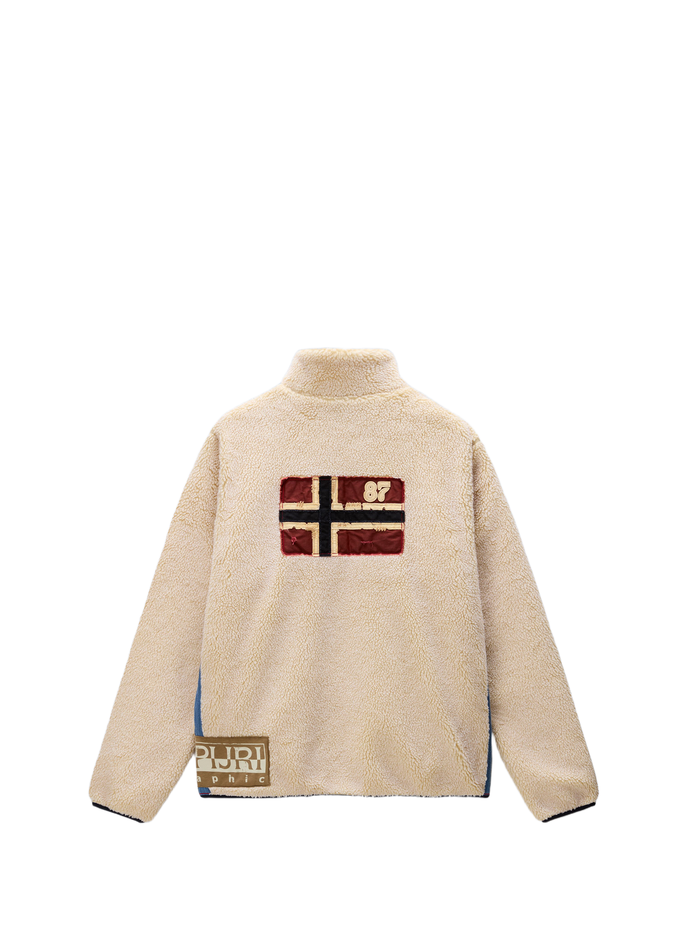 Polaire droite col montant en sherpa NAPAPIJRI Beige