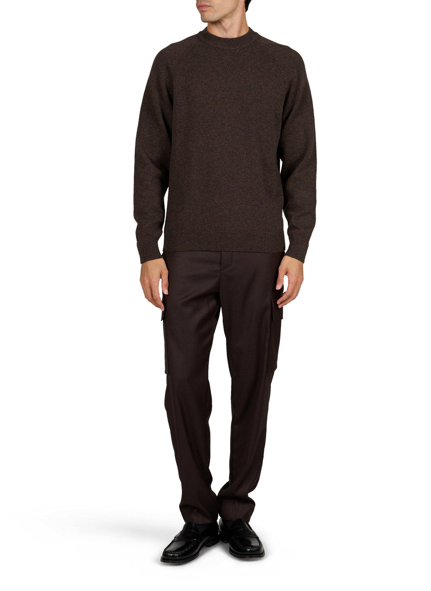 Straight round-neck wool sweater PAUL SMITH Brown