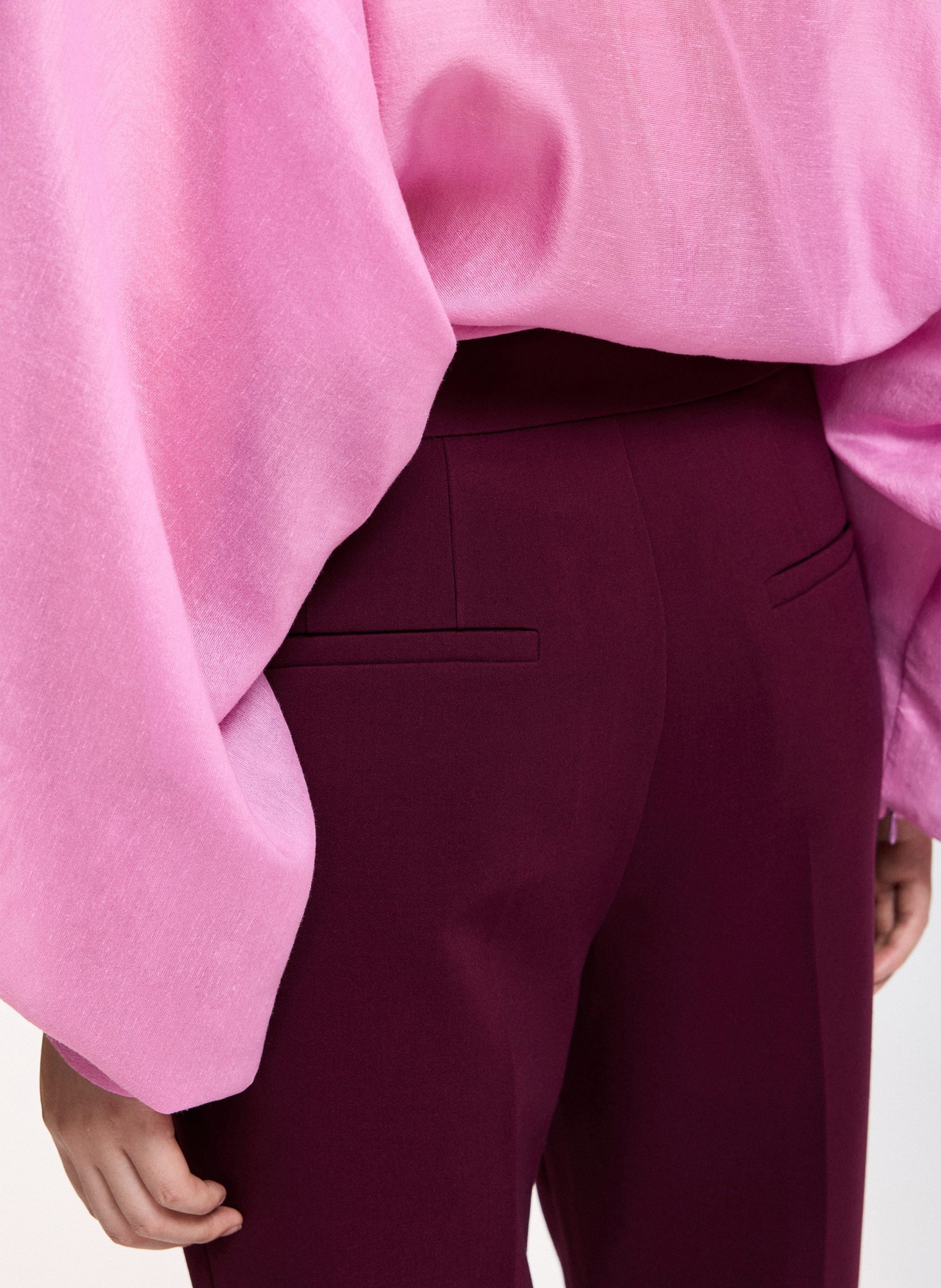Pantalon évasé taille haute keen ESSENTIEL ANTWERP Rouge
