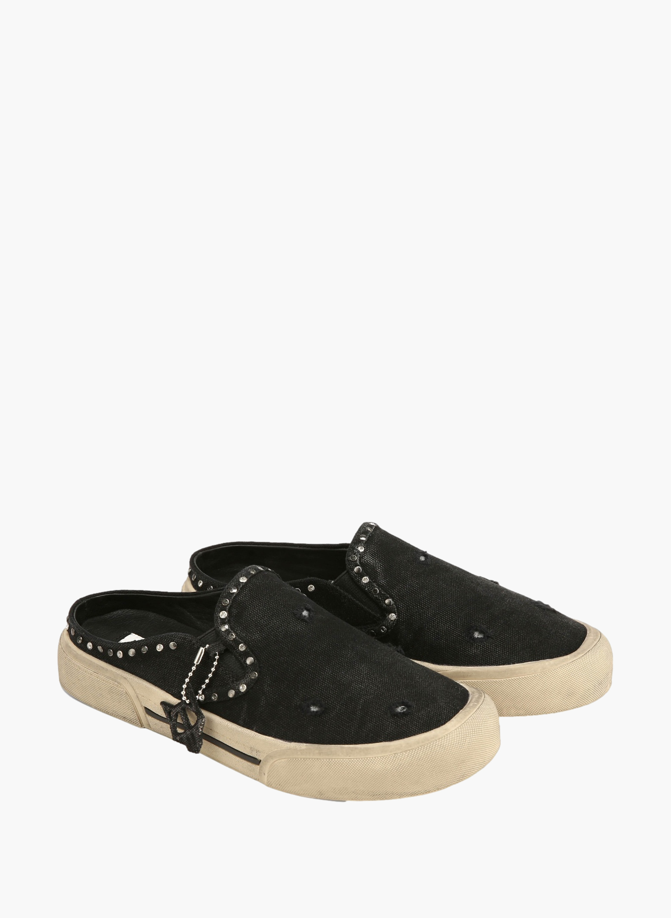 Militaire sneakers van canvas NAKED WOLFE Zwart