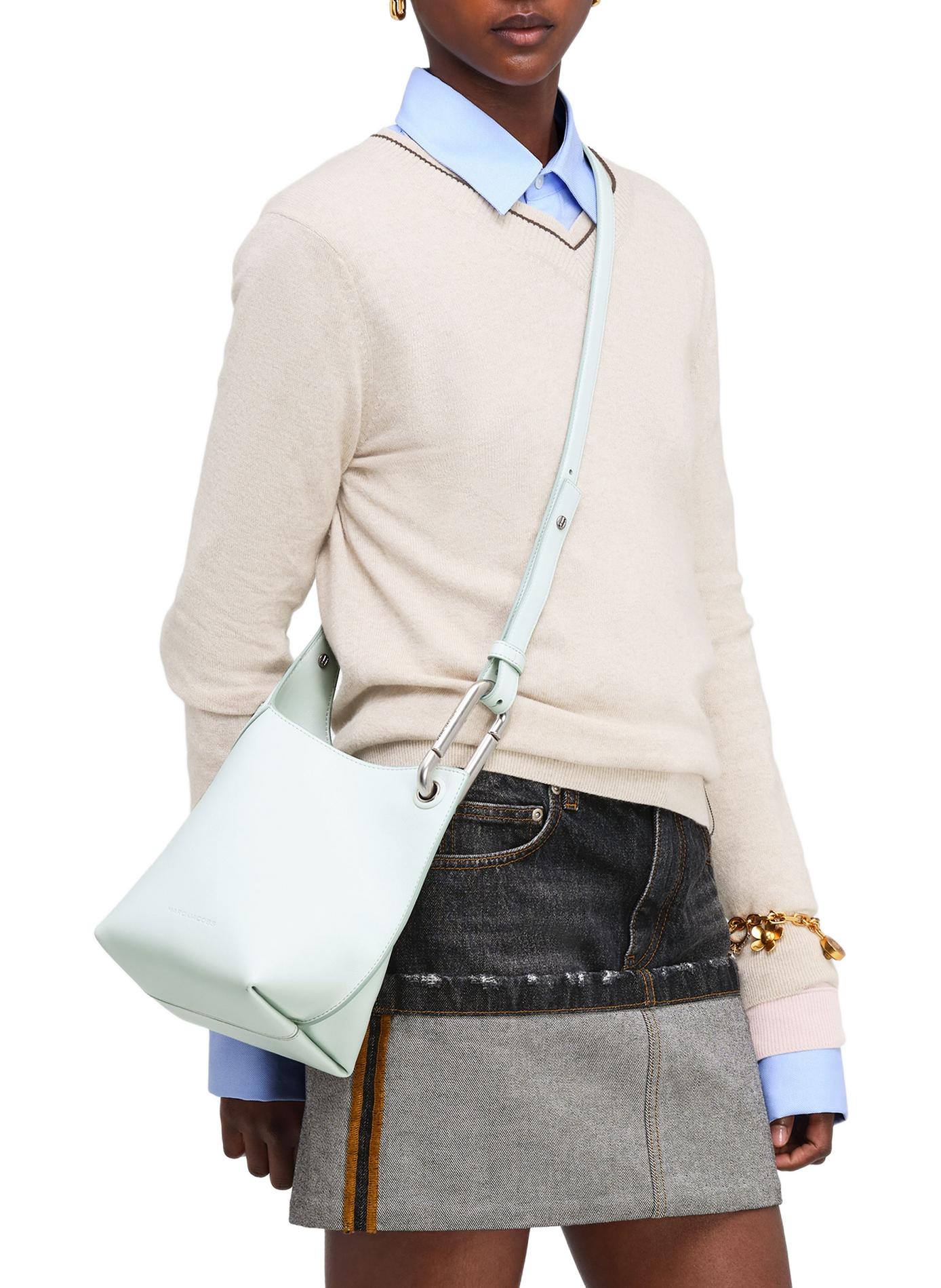 The Scene Bucket leather shoulder bag MARC JACOBS Blue