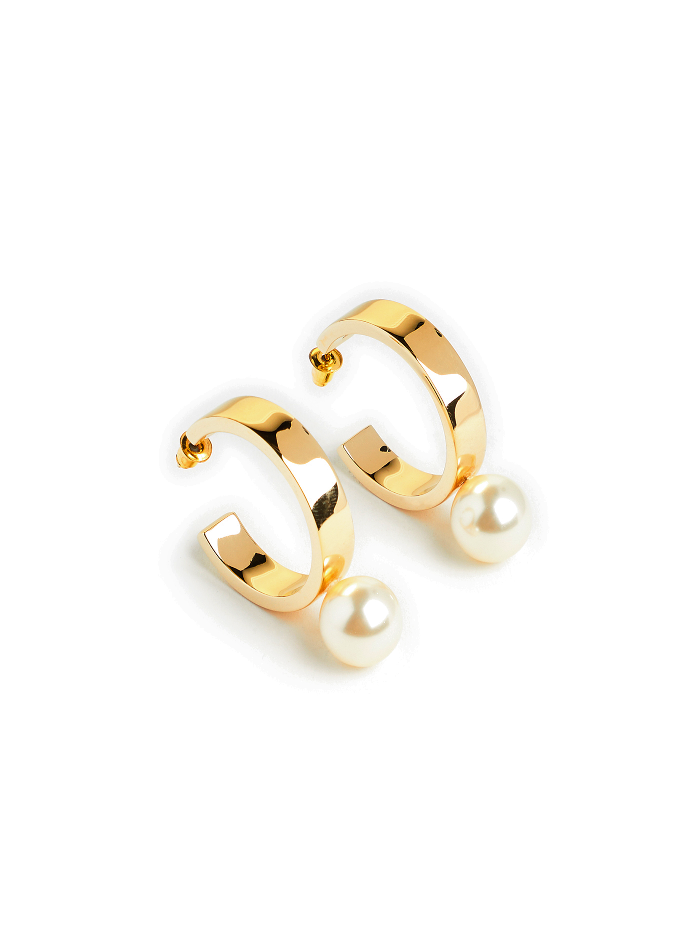 Boucles d'oreille créoles en perles