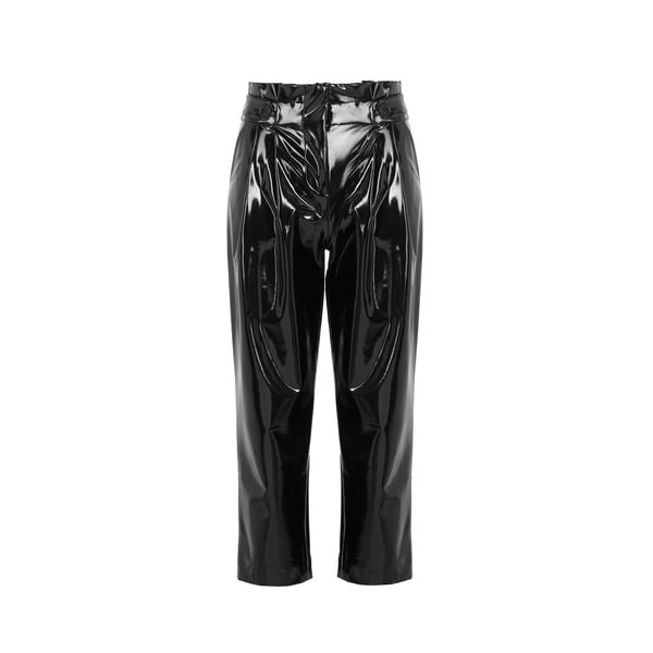 Pantalon paperbag Parker en vinyle