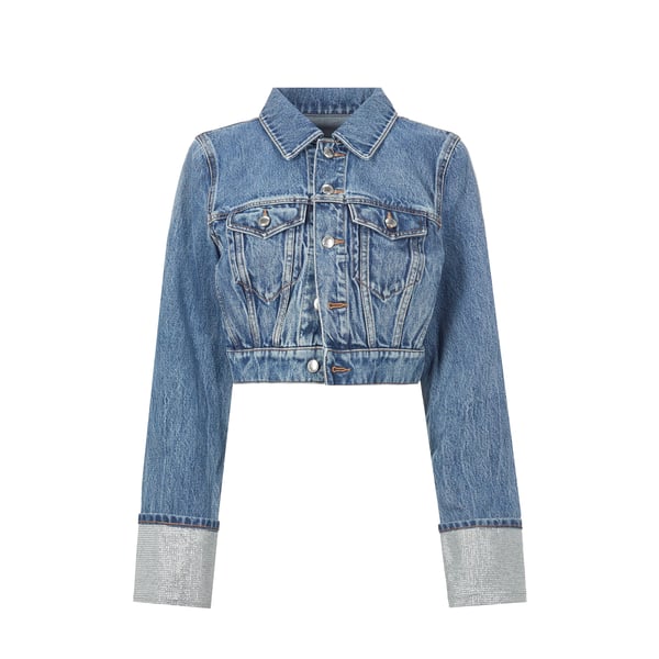 Veste en jean avec strass