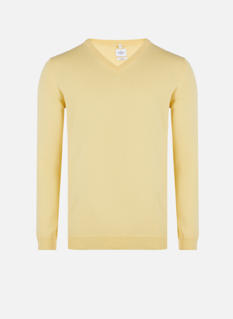 Cashmere sweater YellowAU PRINTEMPS PARIS 